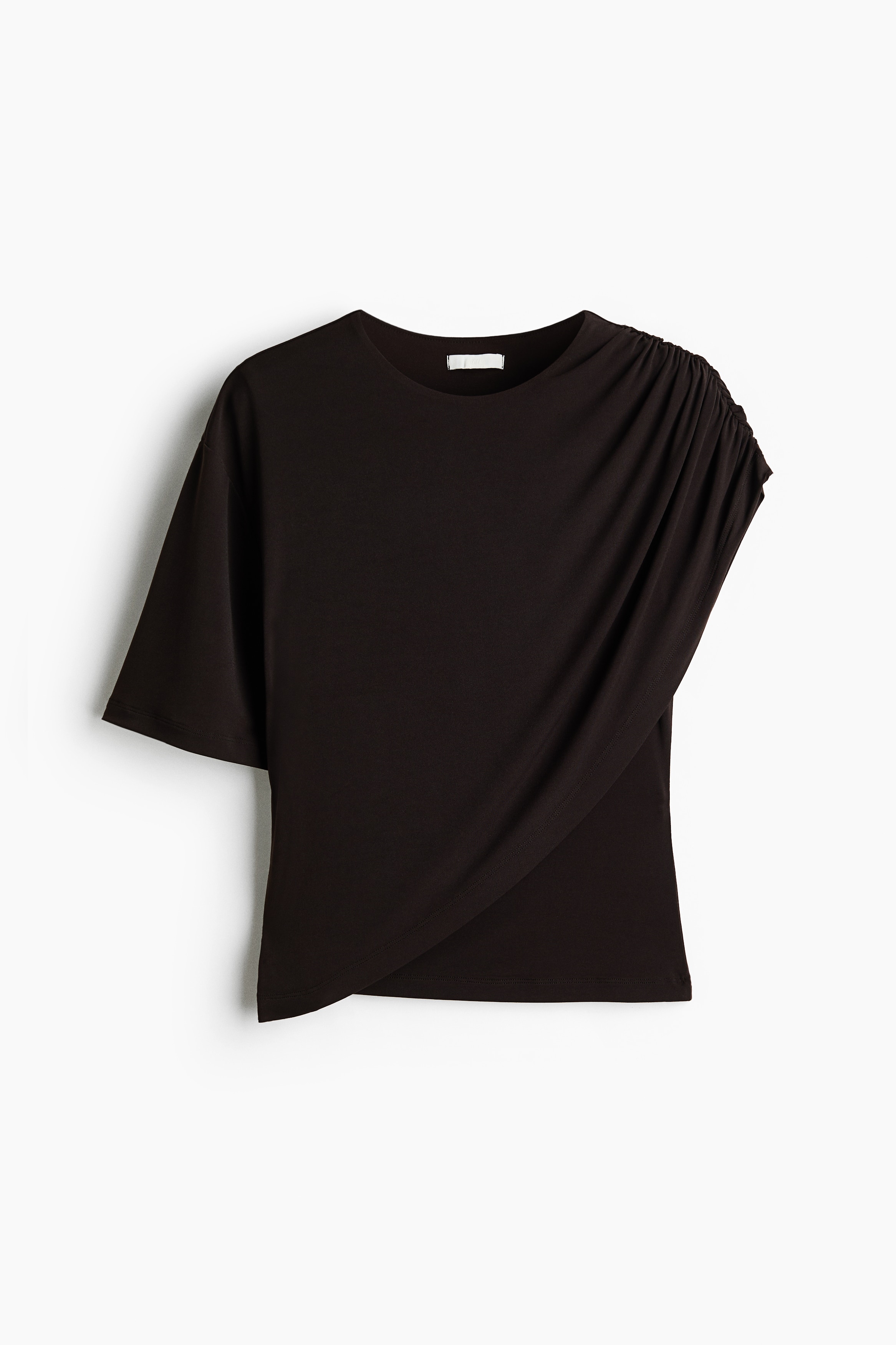 Draped top - Dark brown/Black