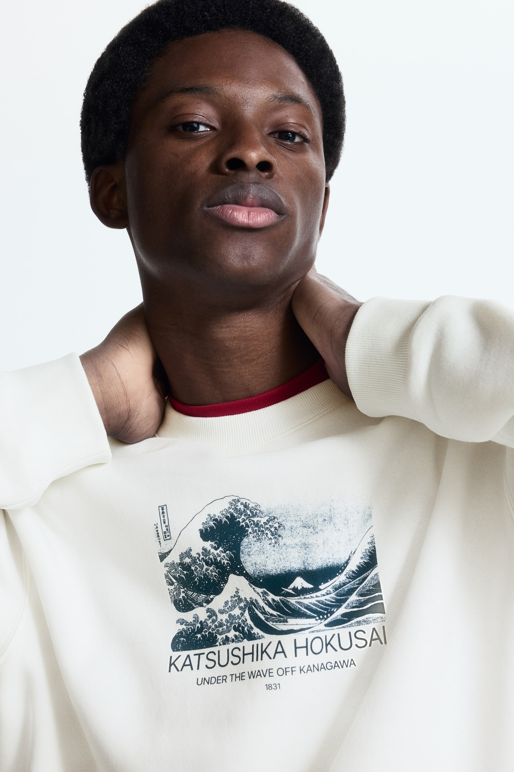 Ingrandisci l'immagine: Felpa Loose Fit - Bianco/Katsushika Hokusai - UOMO | H&M CH 3