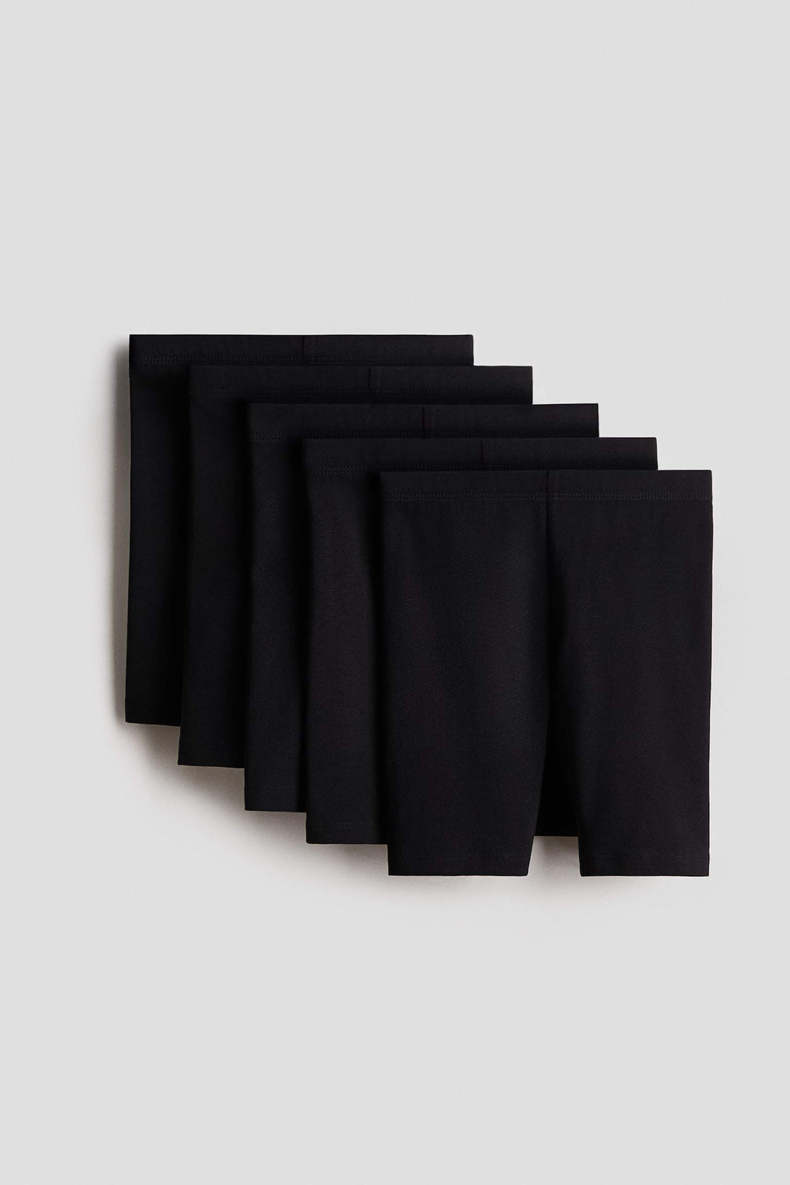 5-pack cotton cycling shorts - Black/Pink/Yellow/Purple/Pink/White/Beige