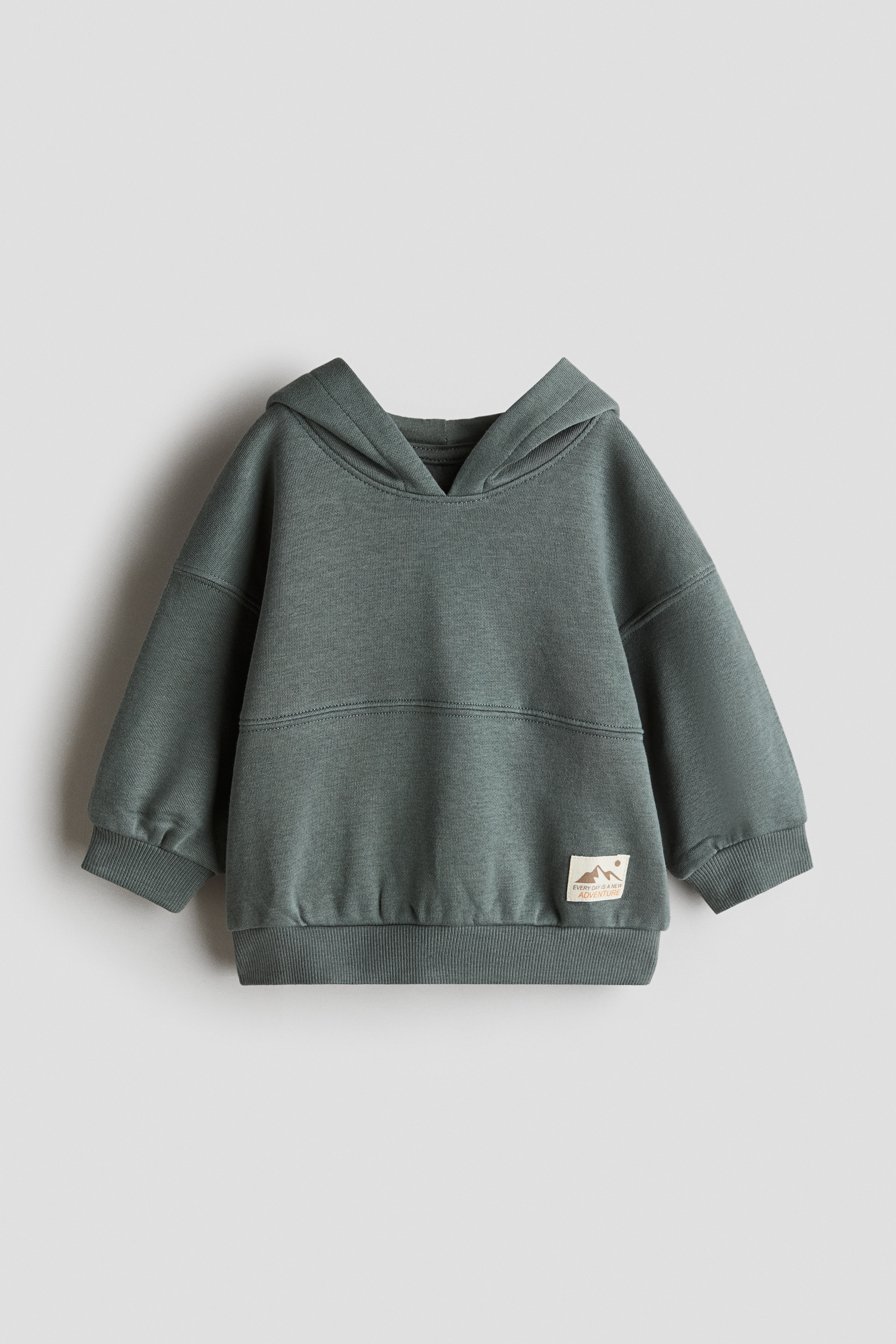 Hoodie - Vert/Beige clair