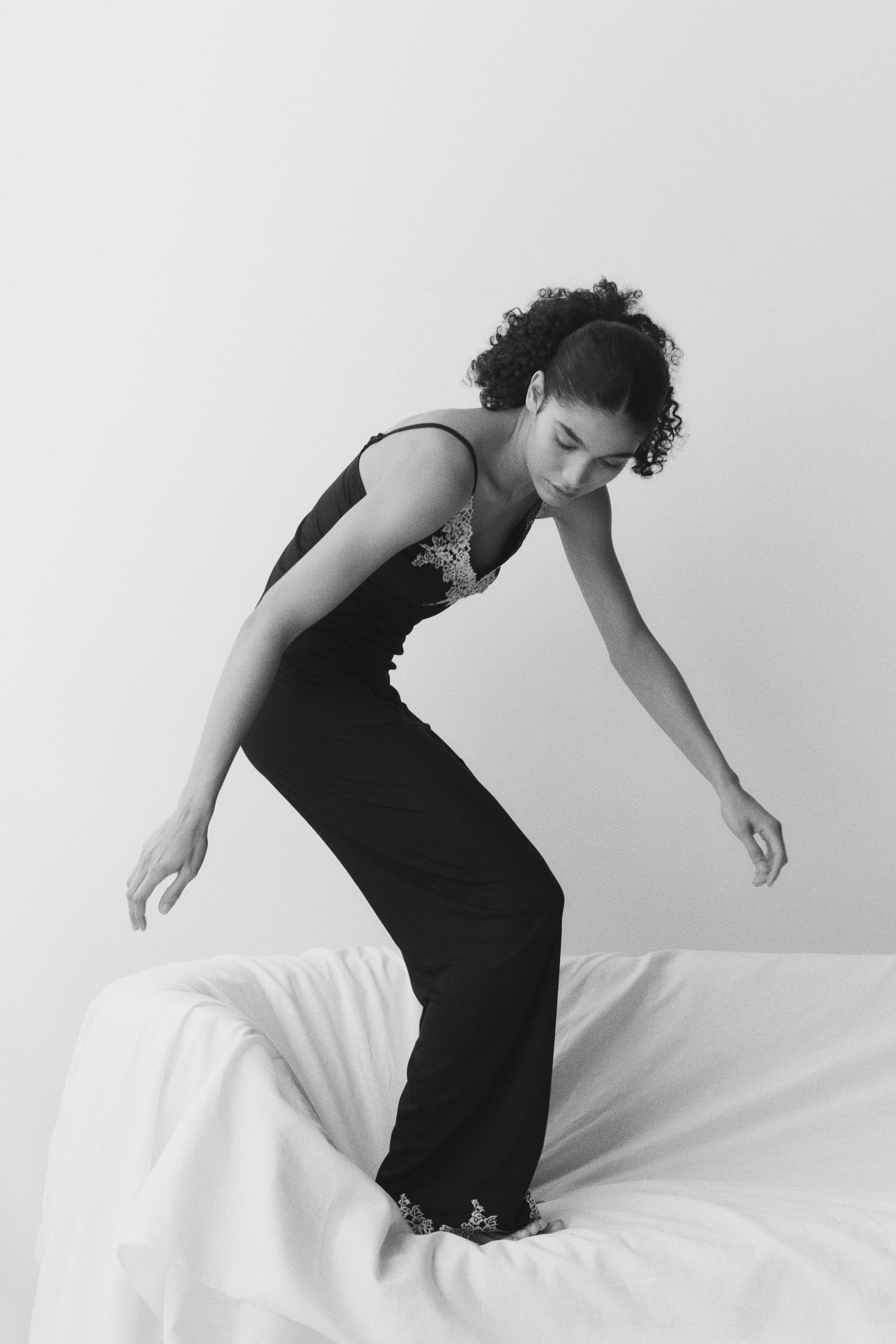 Lace-Trimmed Jersey Pajamas - thumbnail 4