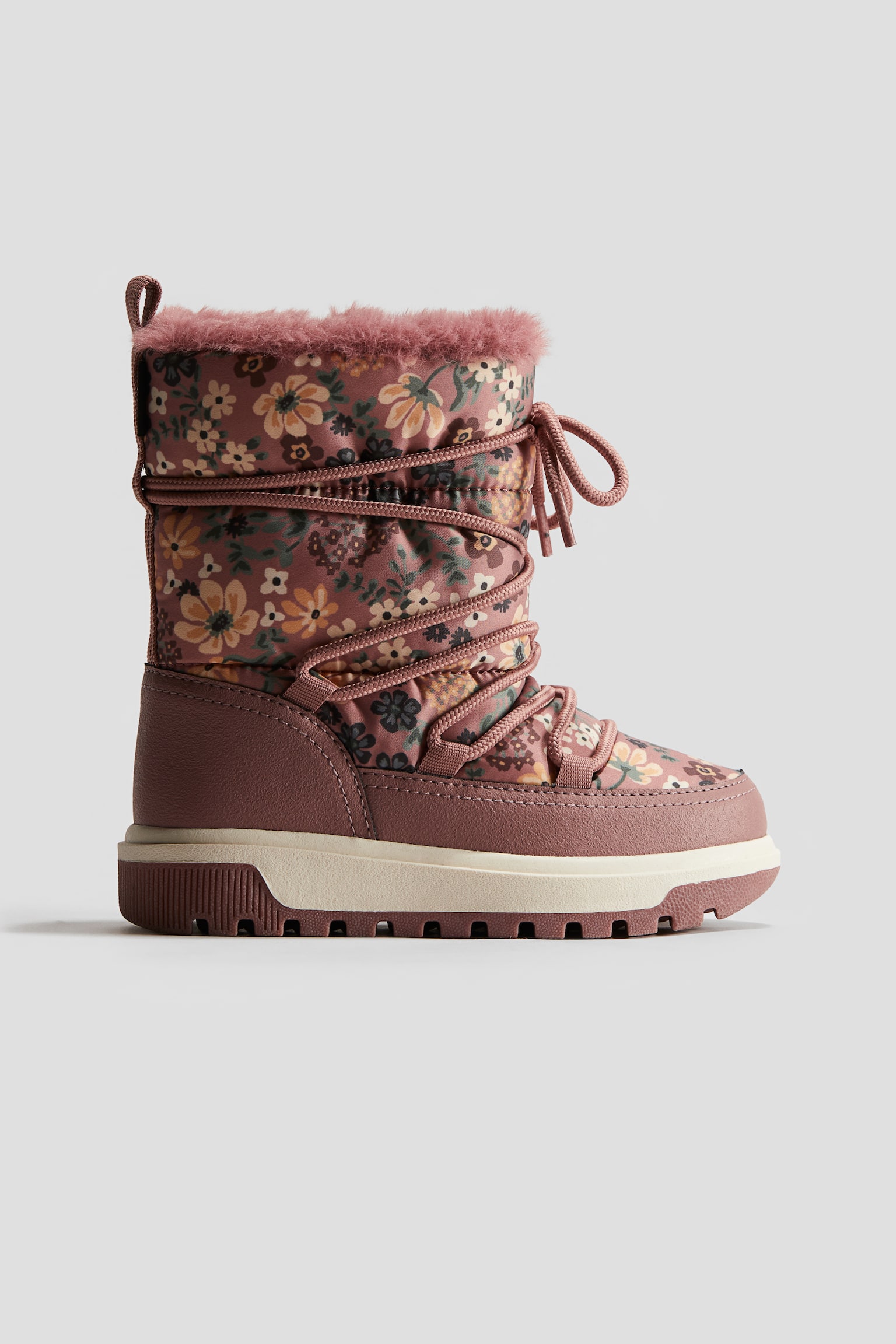 Waterproof boots - Dusty pink/Floral/Black/Dark beige - 1