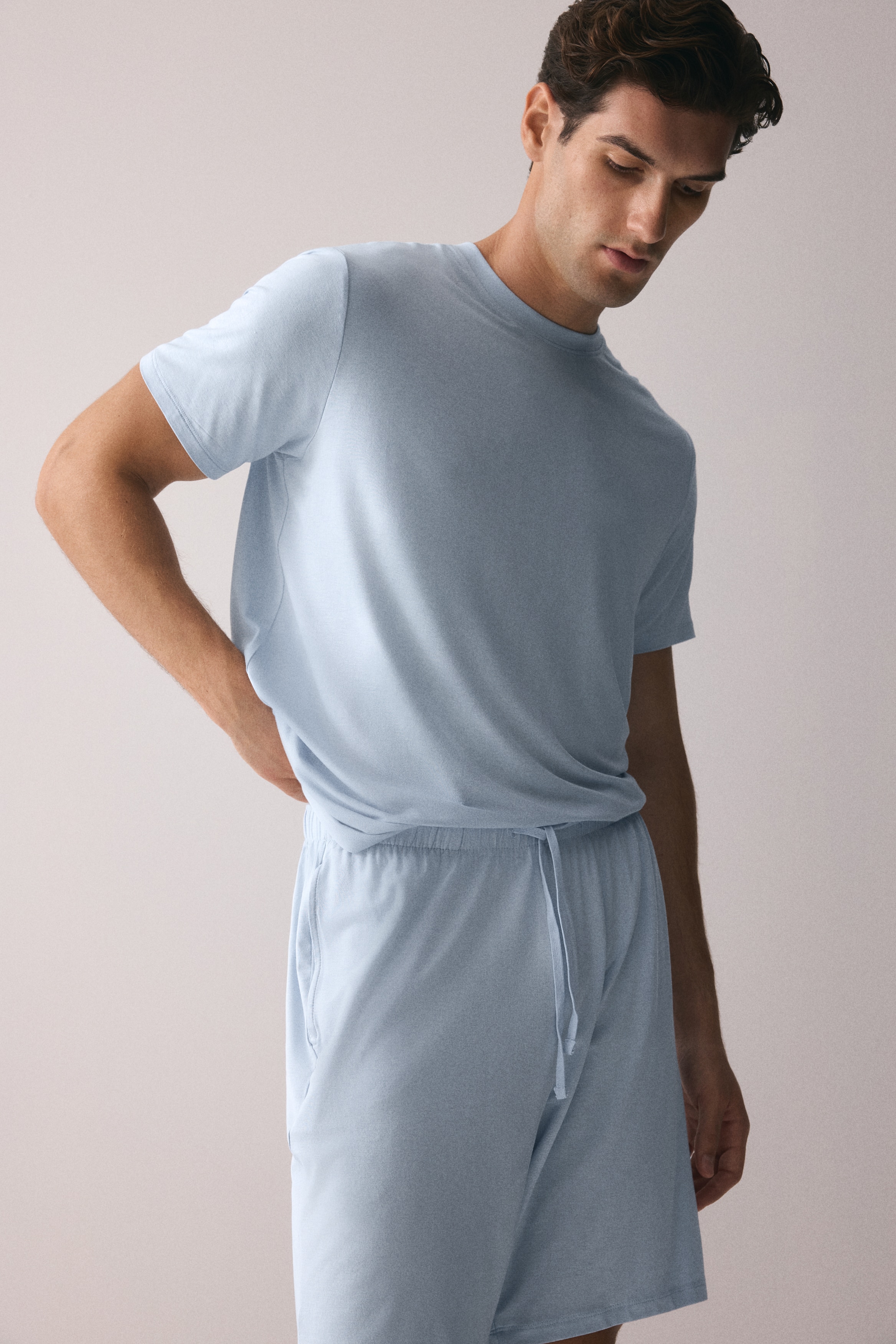 Jersey pyjama T-shirt and shorts