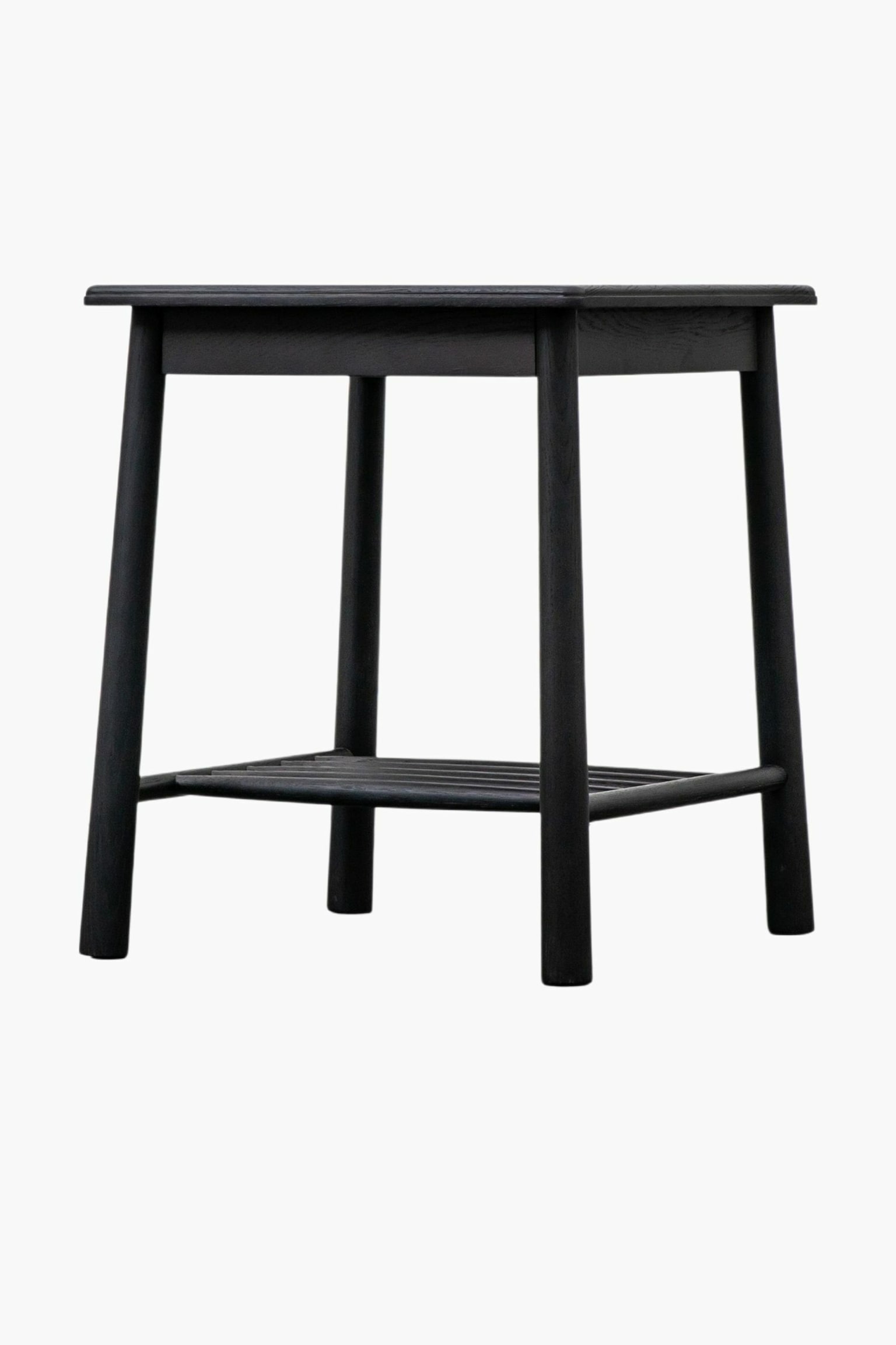 Wooden Side Table - Black/Light Wood - 3