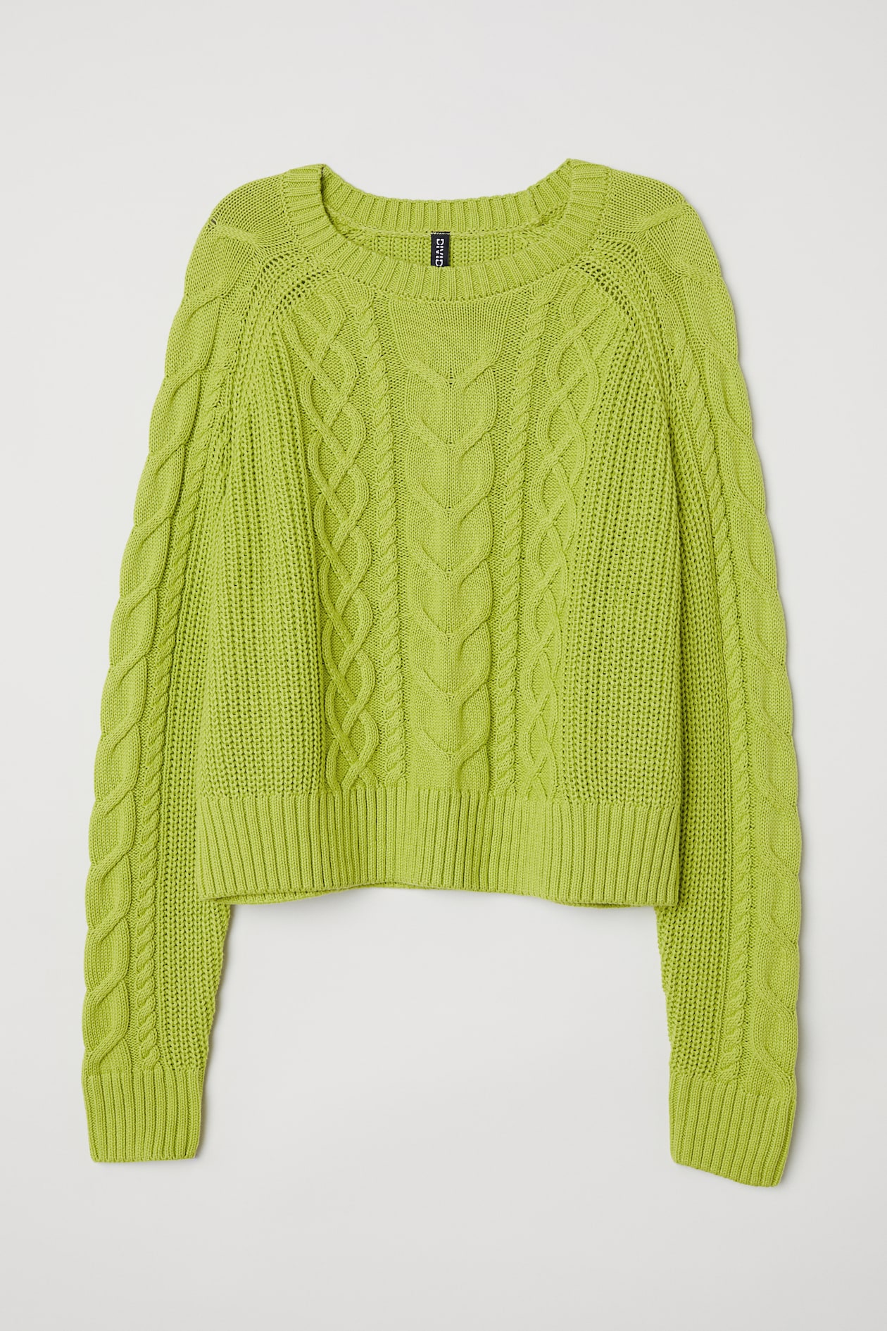 Cable Knit Lime Sweater Dress Oversized Sweater Loose Fit Sweater