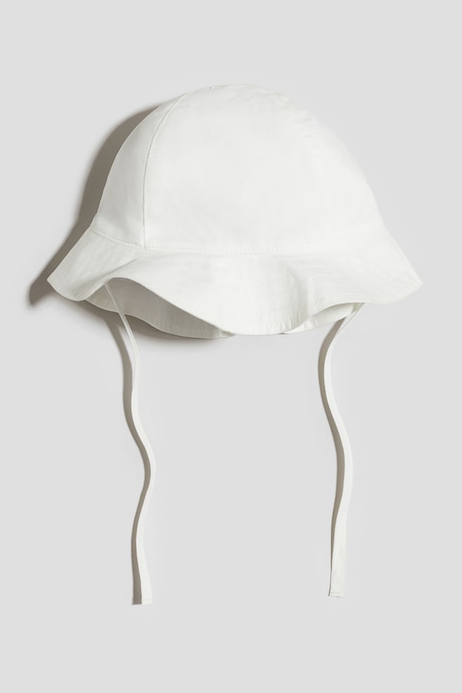 Cotton sun hat - White - 1