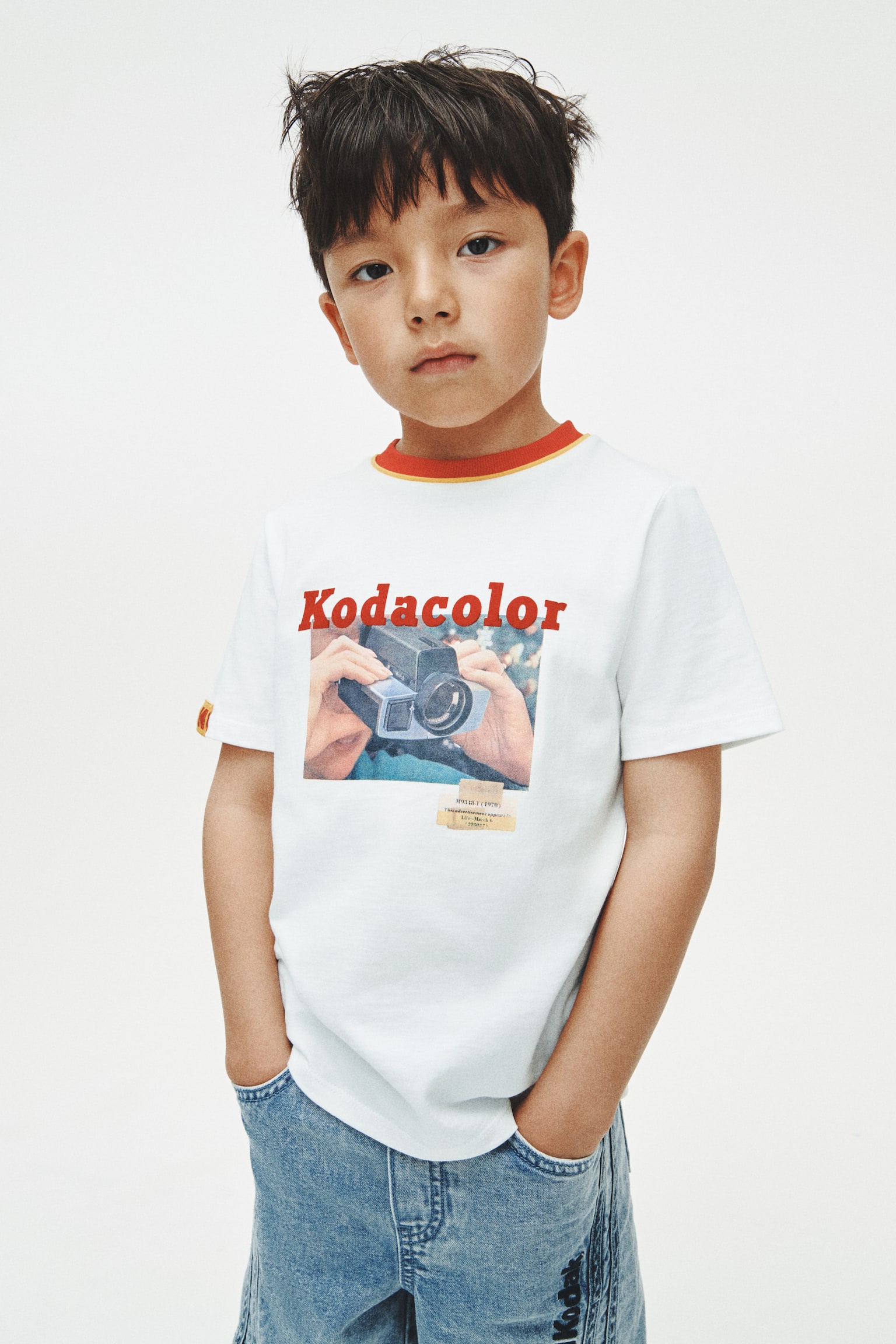 ルーズフィット プリントTシャツ-ホワイト／Kodak - 4