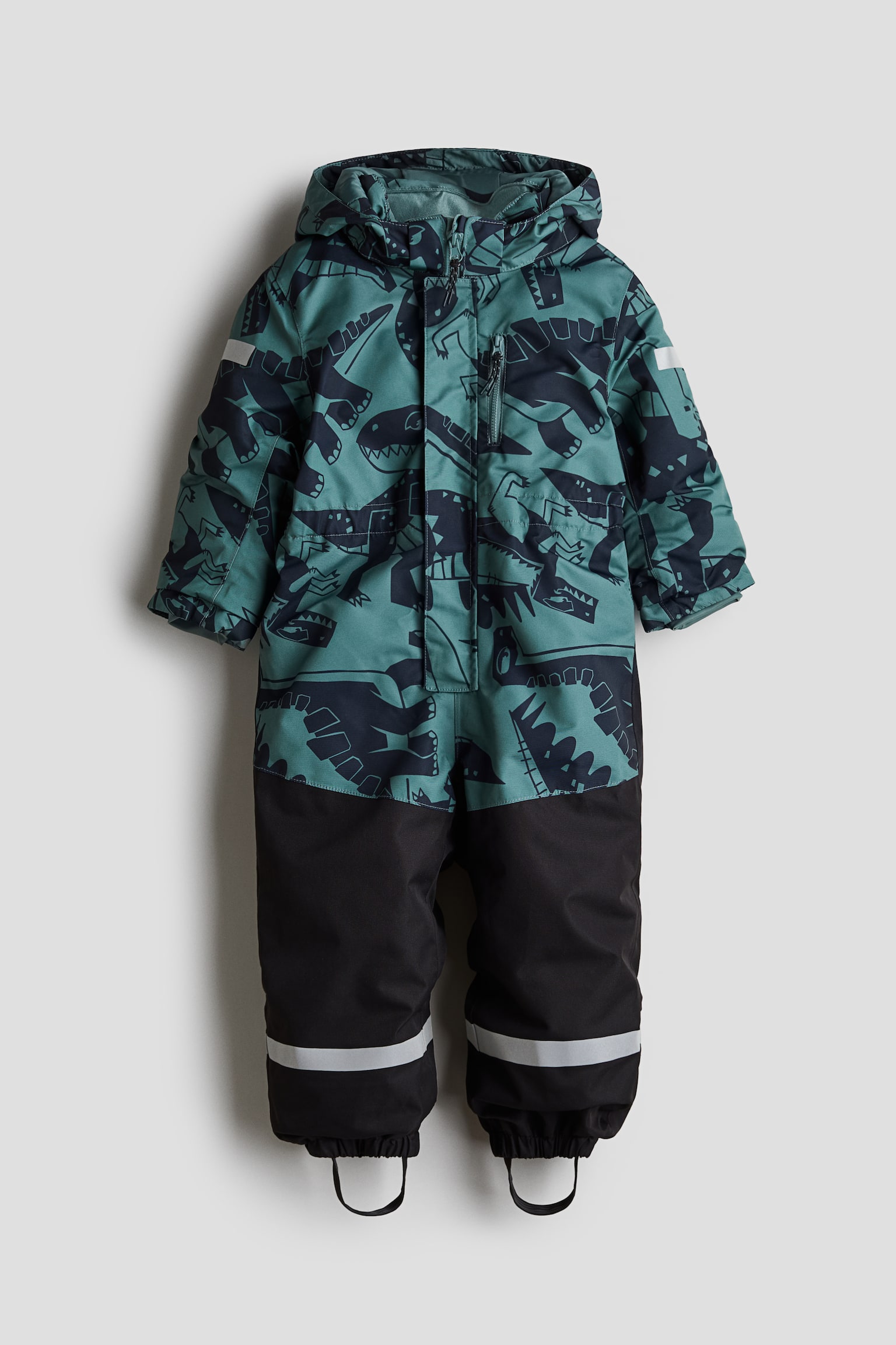 Waterproof room-to-grow snowsuit - Turquoise/Dinosaurs/White/Floral/Black - 1