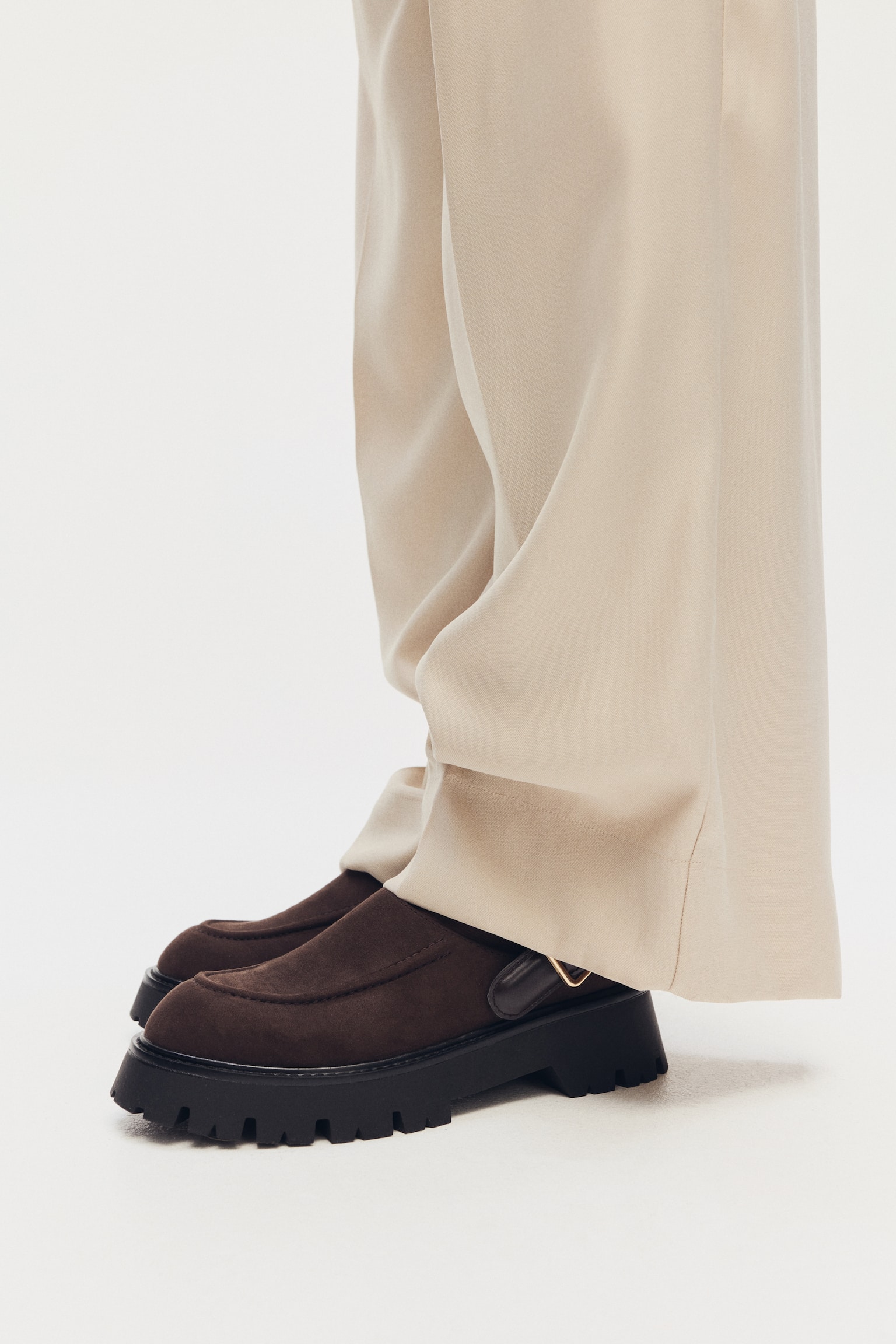 Chunky loafer mules - Dark brown - 6