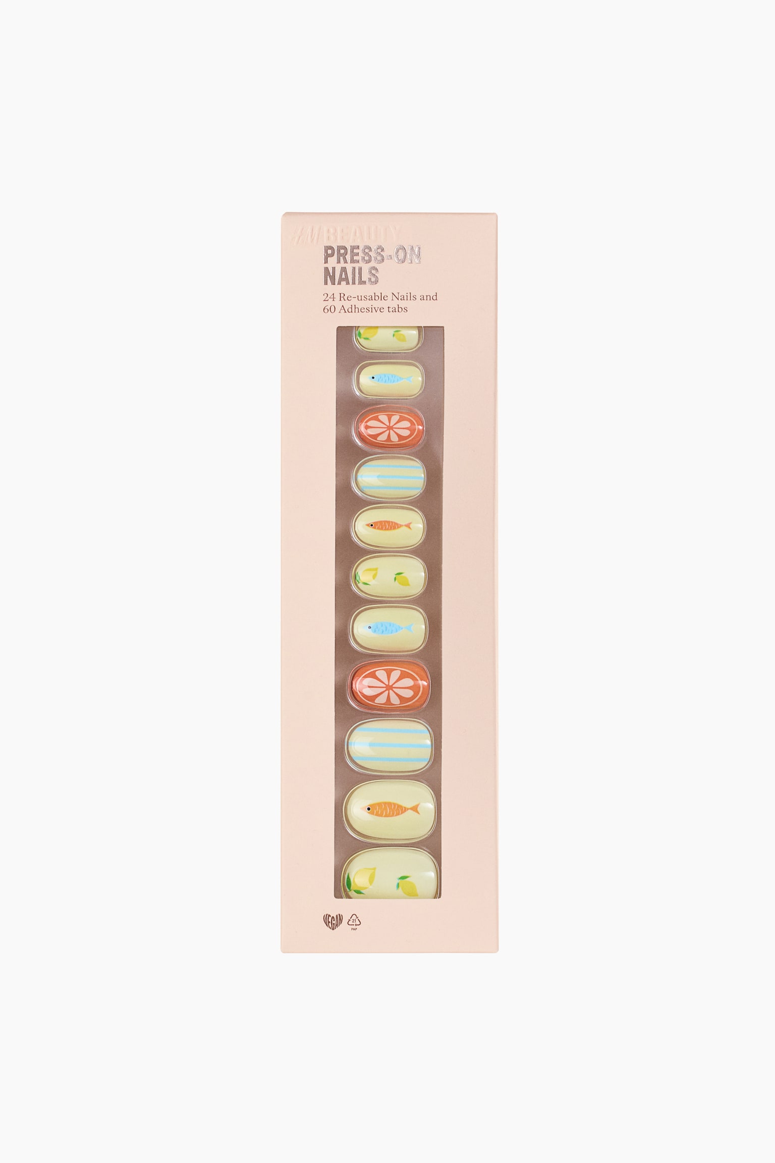 Press-on nails - Oval Short Sicilian Summer/Almond Long Sunset Shells/Oval Medium Bare Sparkle