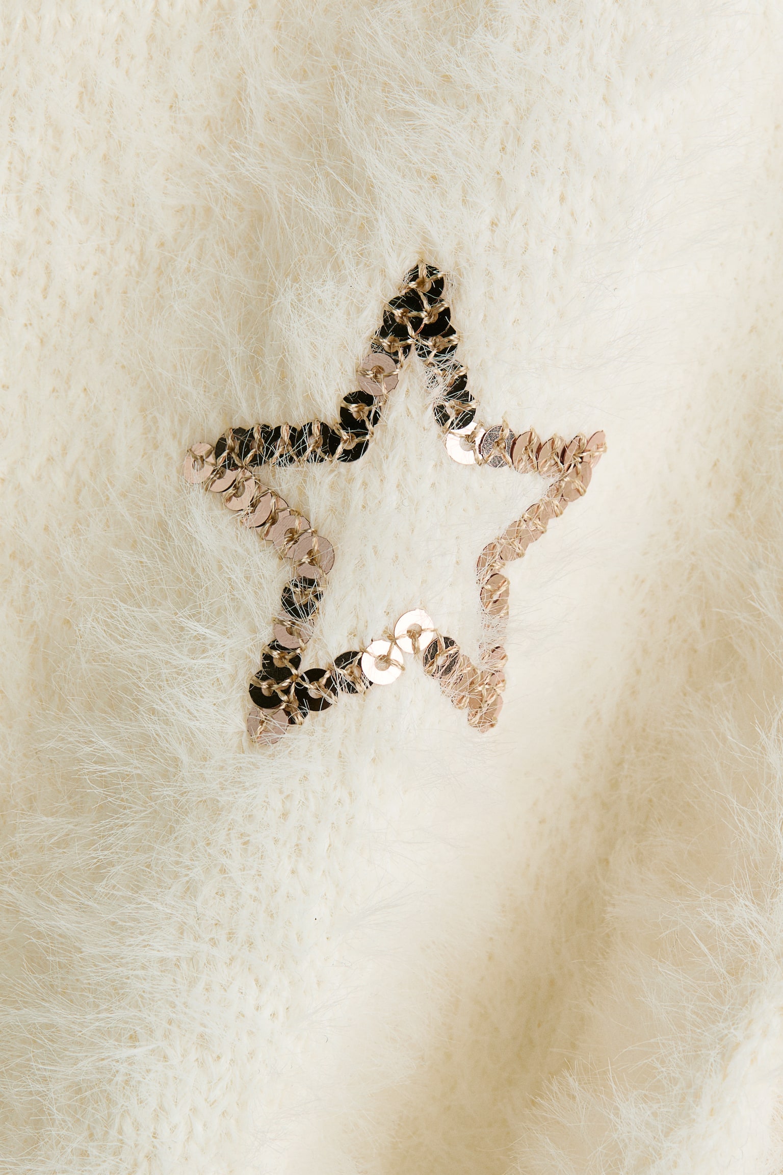 Детская куртка H&M Fluffy-Knit Hooded, цвет: Кремовый — фото 2
