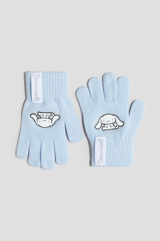 Gants avec application - Bleu clair/Cinnamoroll/Rose/Hello Kitty/Lilas/Lilo et Stitch - 1