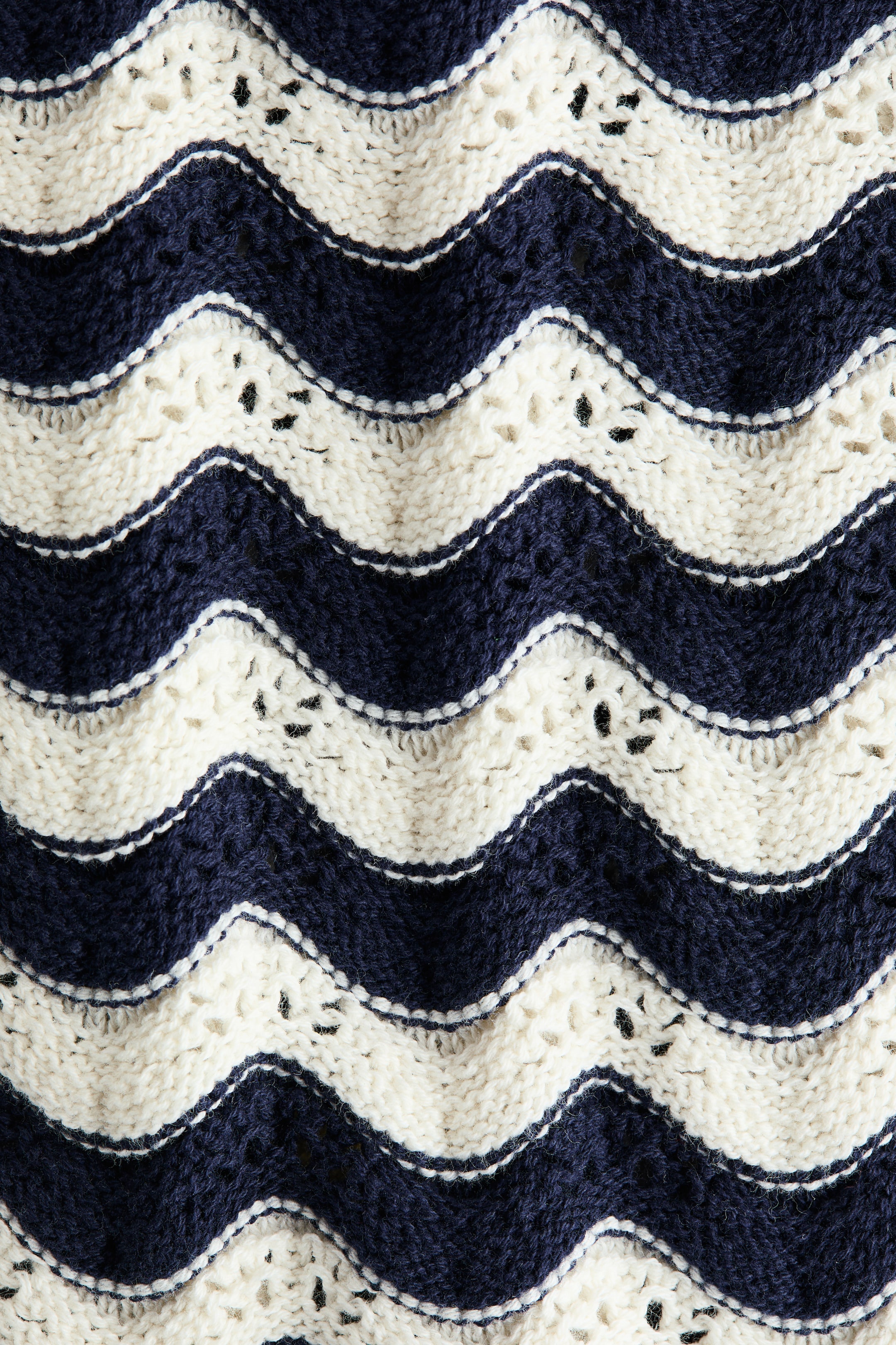 Appliquéd Open-Knit Dress
