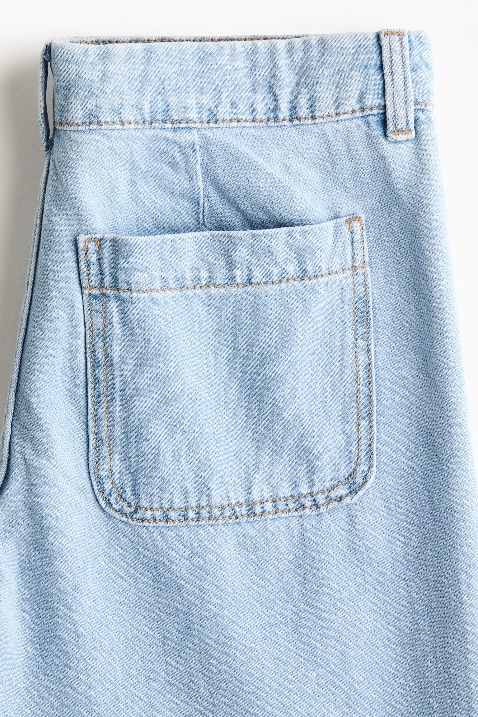 Женские джинсы H&M Wide-Leg Regular Waist, цвет: Светлый джинсовый синий — фото 6