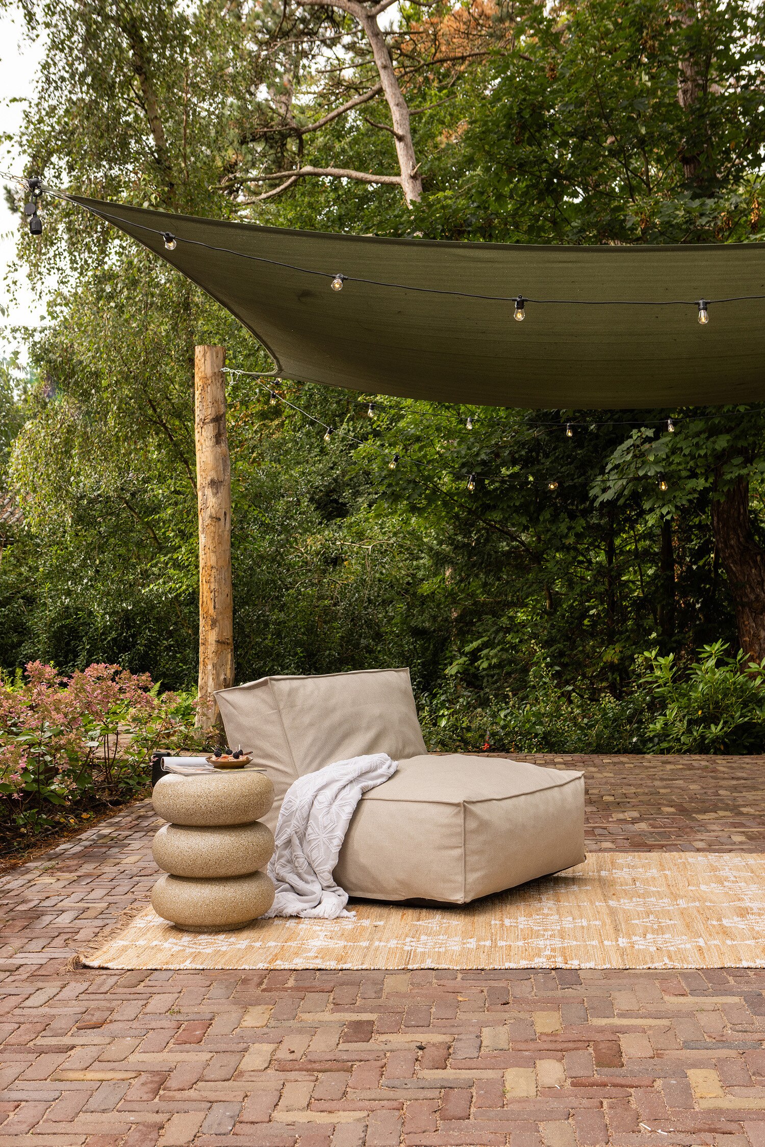 Fotel Lounge Ogrodowy Velora - Naturalny