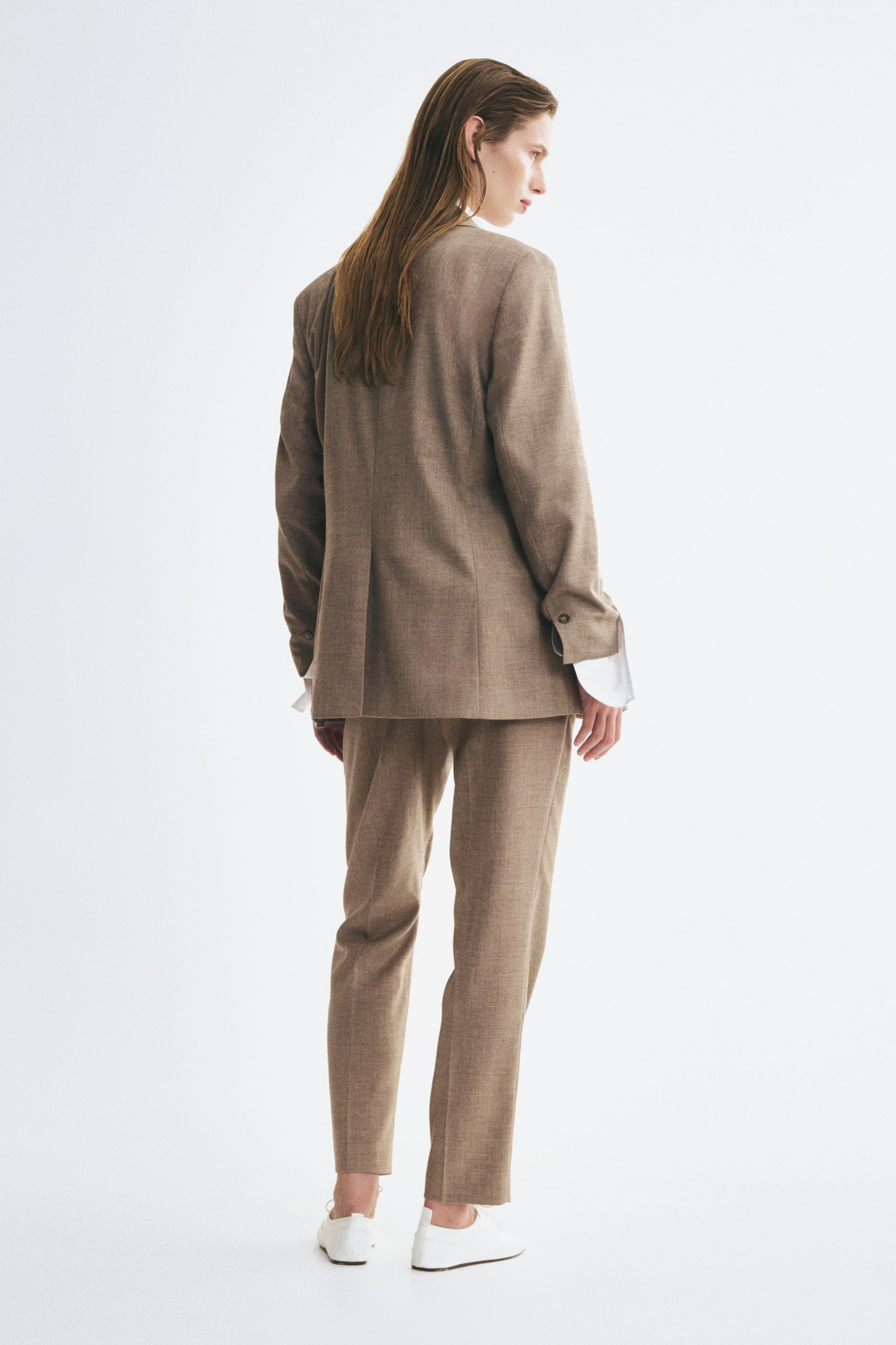 Single-Breasted Twill Blazer