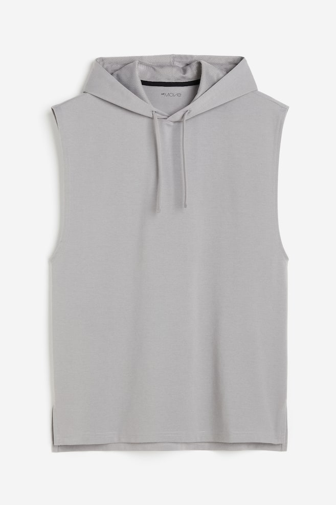 DryMove™ Sleeveless sports hoodie - Grey/Black - 2