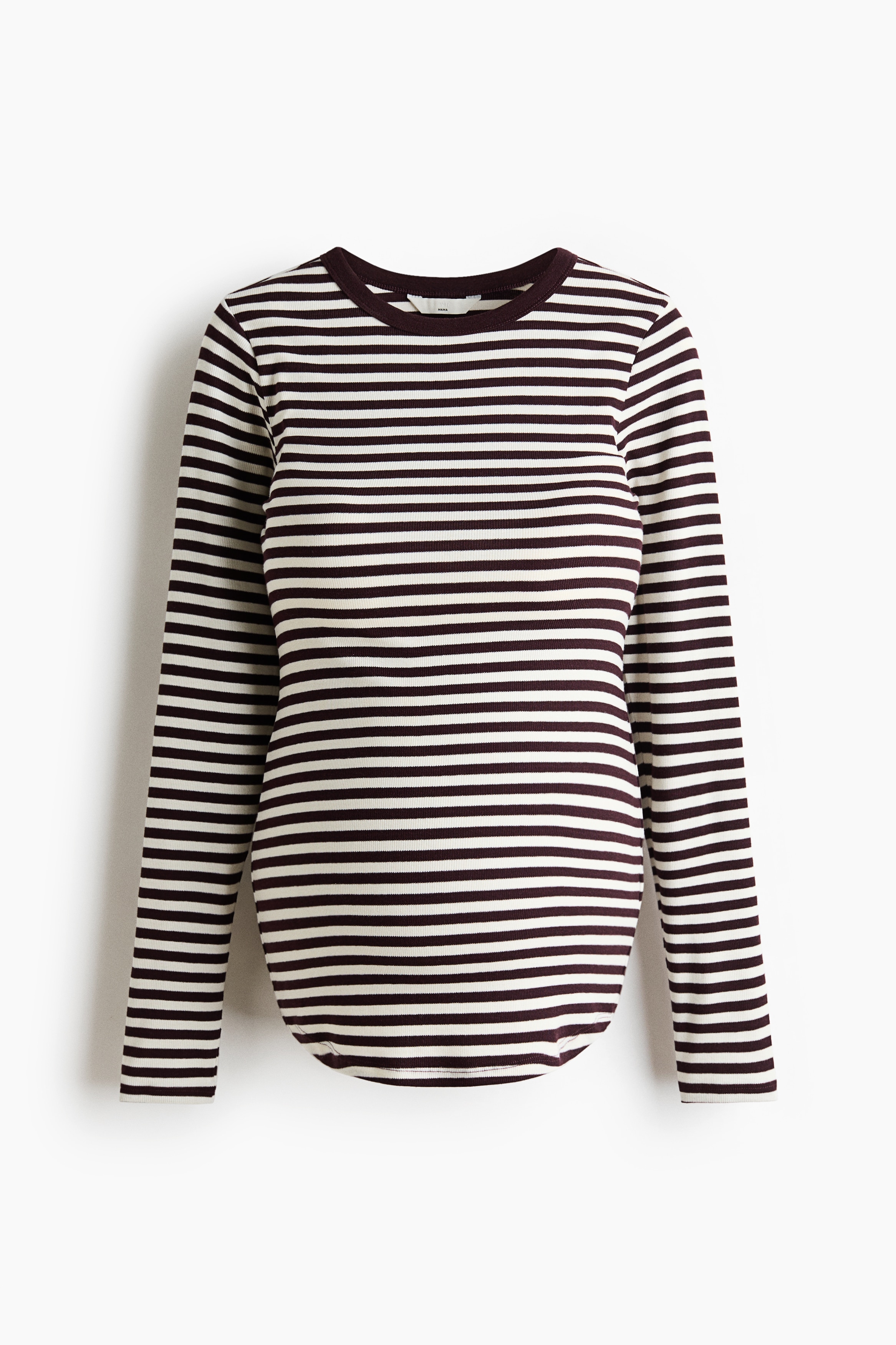 MAMA Ribbed jersey top - Burgundy/Striped/Cream/Striped/Cream/Striped/Navy blue/White striped/White/Burgundy striped/Dark green/Striped