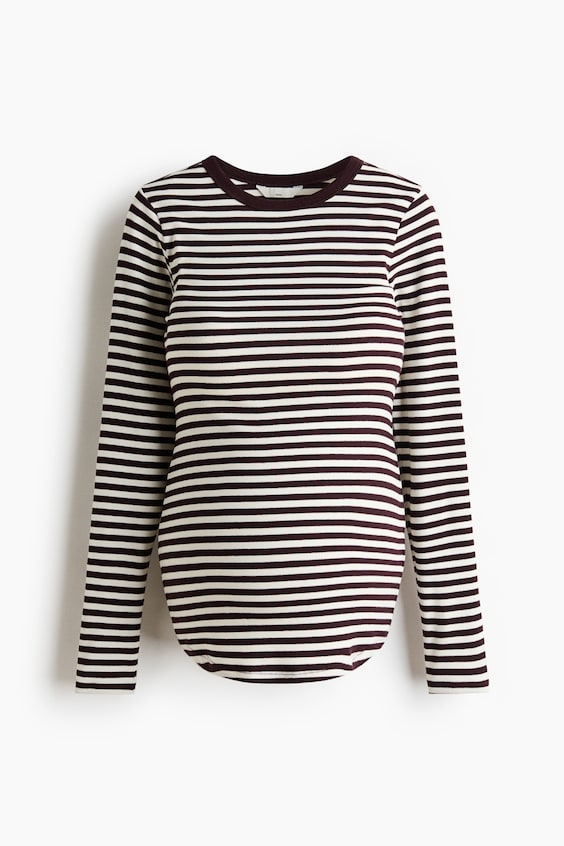 Женские топы H&M MAMA Ribbed Jersey Top
