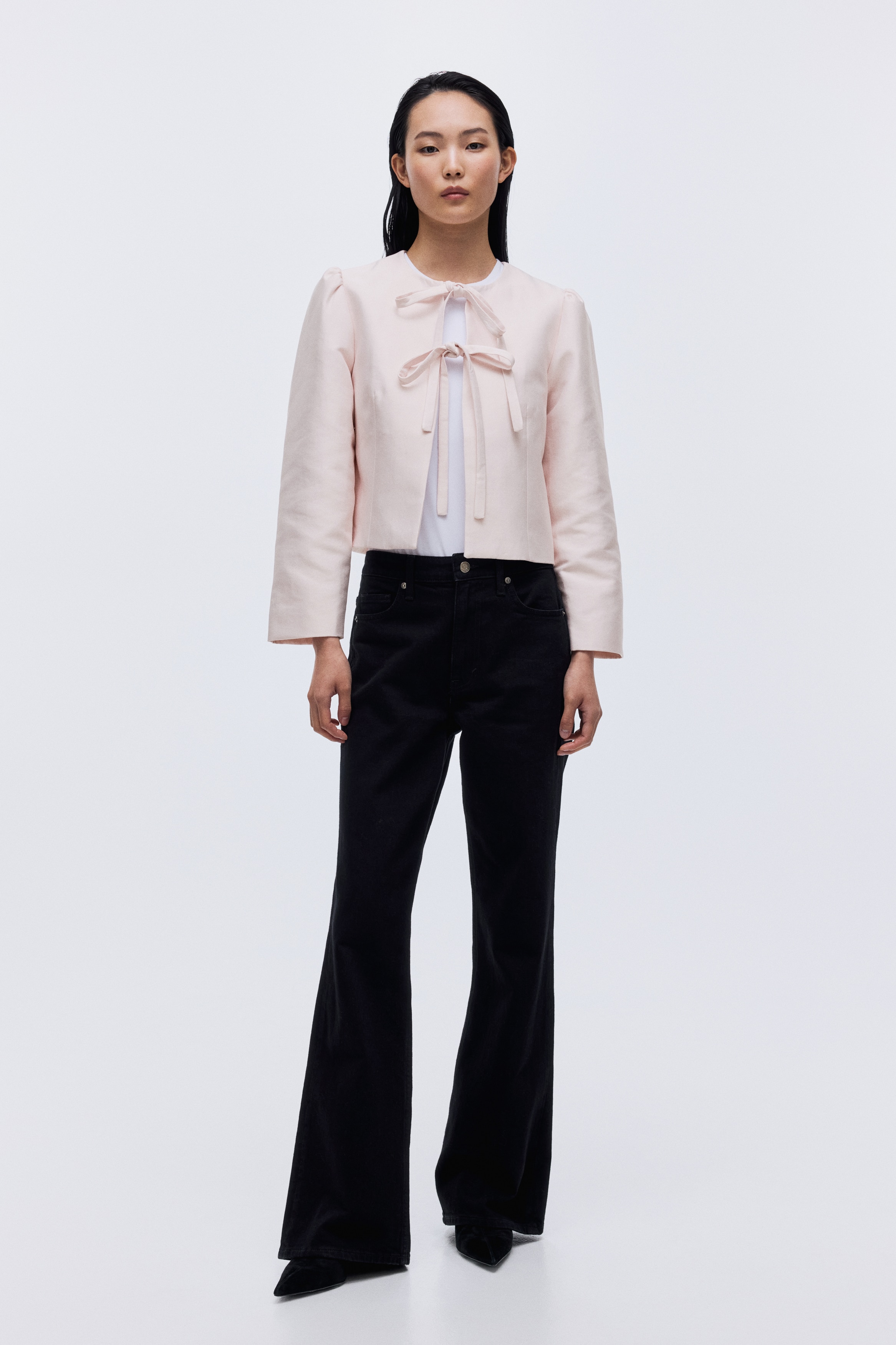 Tie-front jacket