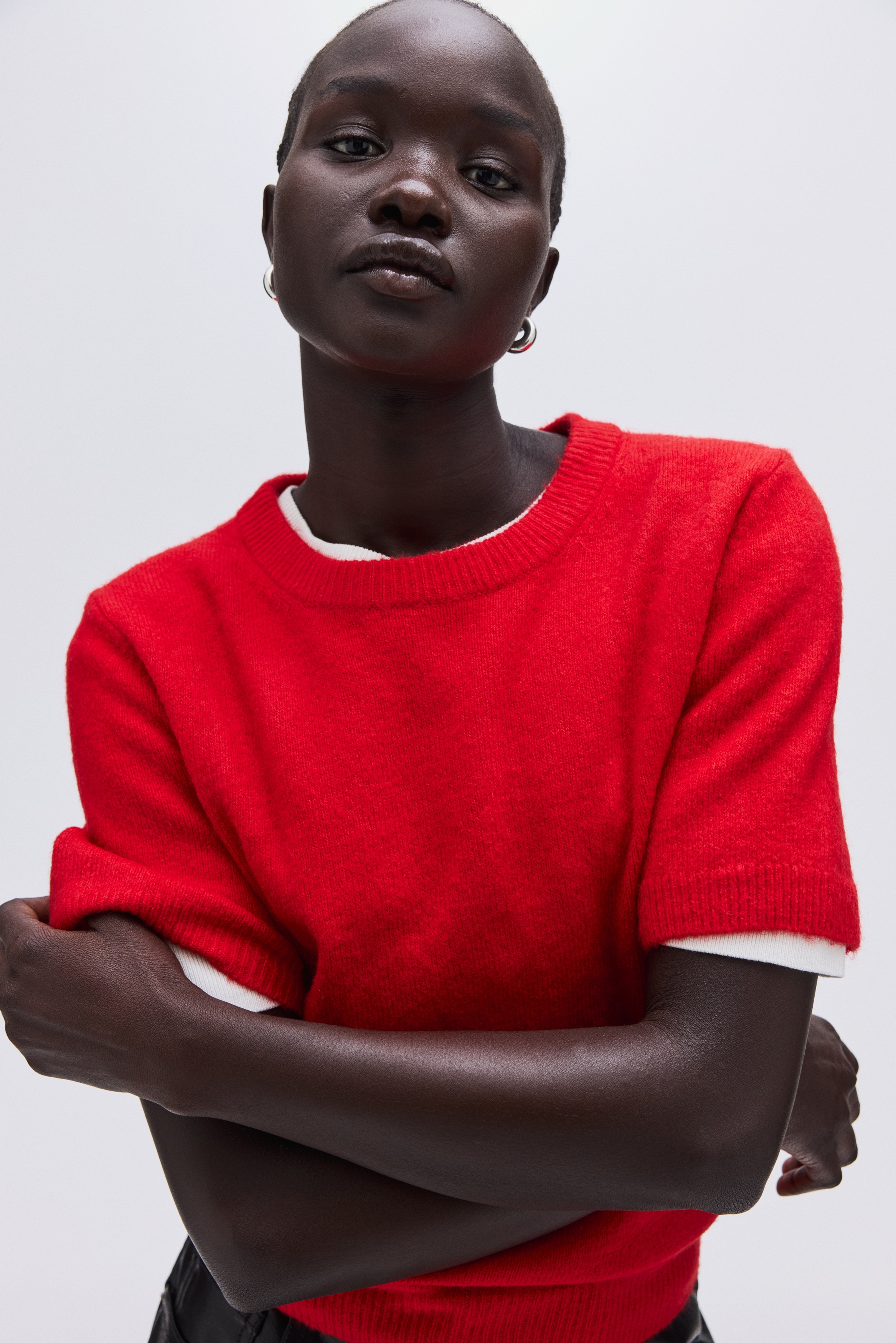 Signore - Rosso acceso Pullover in maglia fine - Size: S  - H&M