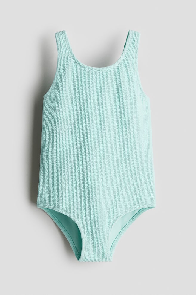 Textured Swimsuit - Turquoise - 1