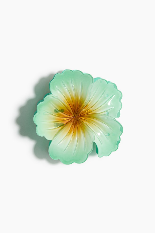 Pinza per capelli a forma di fiore - Verde chiaro - 1