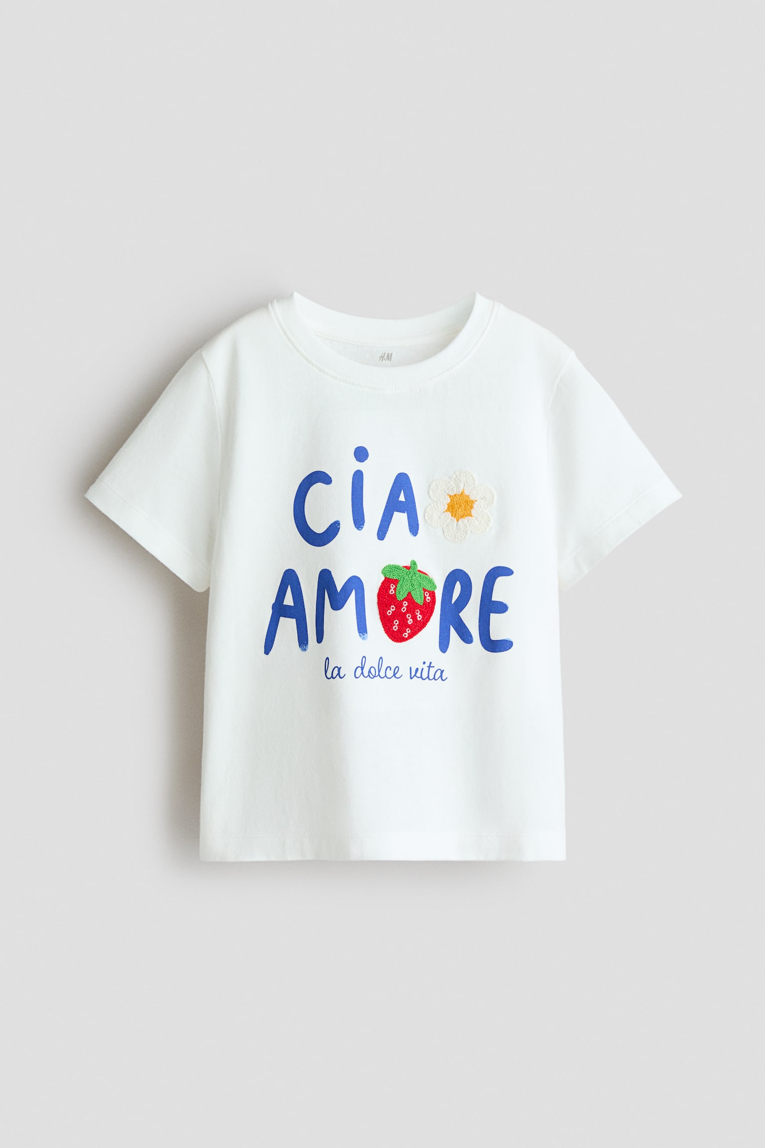 T-shirt avec motifs - Crème/Ciao/Rose/fraise/Blanc/marine/Marine/Rose clair/cœurs/Blanc/fraises/Crème/boucles - 1