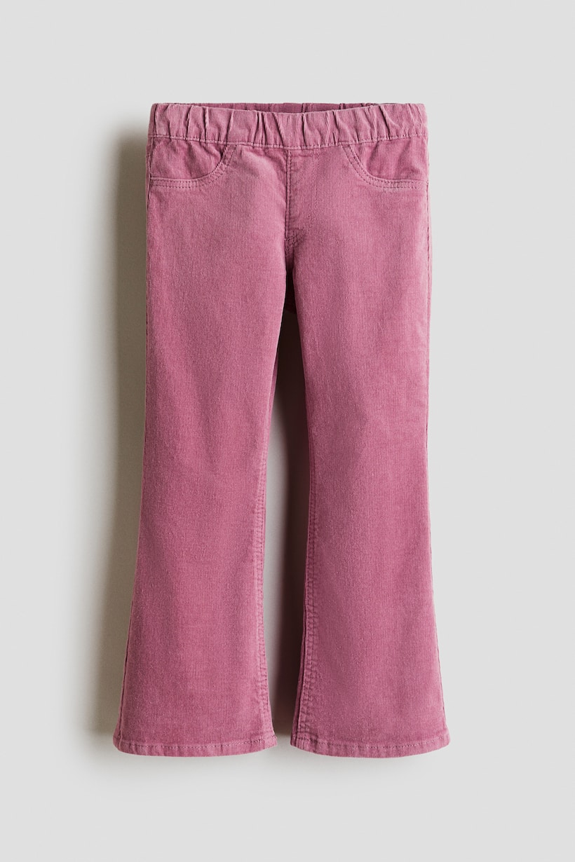 H&m Pantalon Pana Morado Pantalones Para Niña Elásticos, Cargo