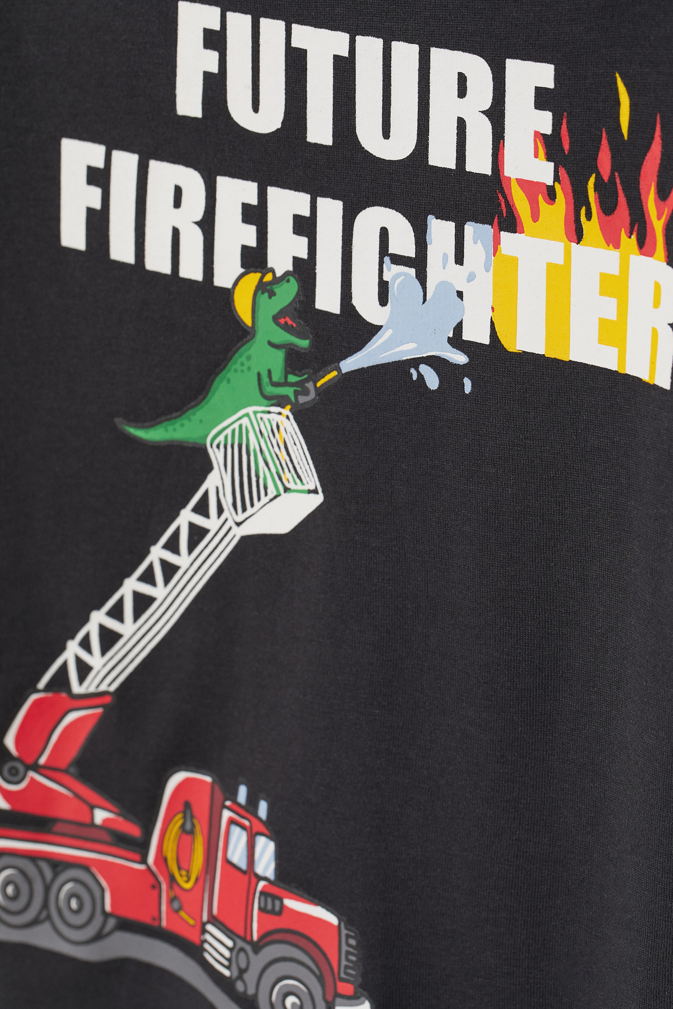 Größeres Bild ansehen: T-Shirt mit Druck - Schwarz/Future Firefighter - Kids | H&M DE 2