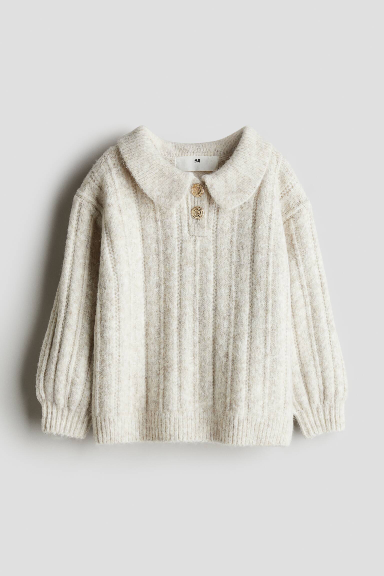 Collared Sweater - Light beige marle - 1