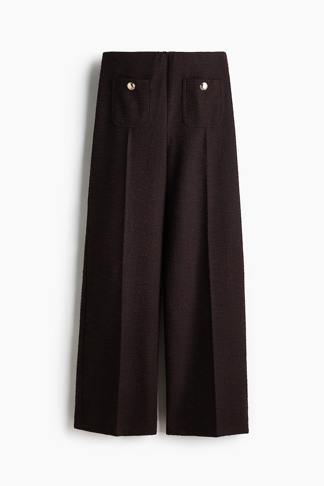 Broek met rechte pijpen - Donkerbruin/Zwart - 1