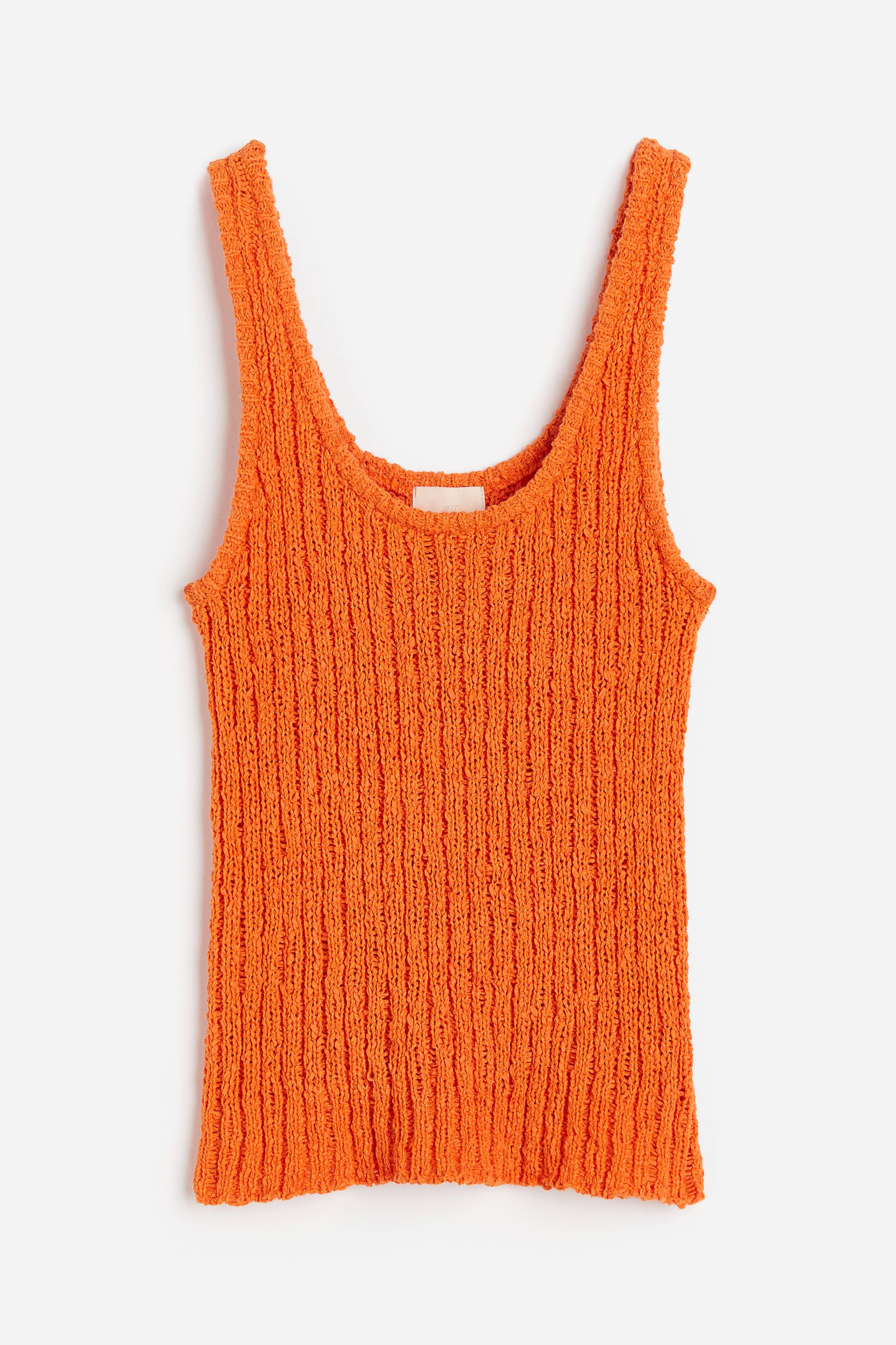 View larger image: Knitted vest top - Orange - Ladies | H&M 1