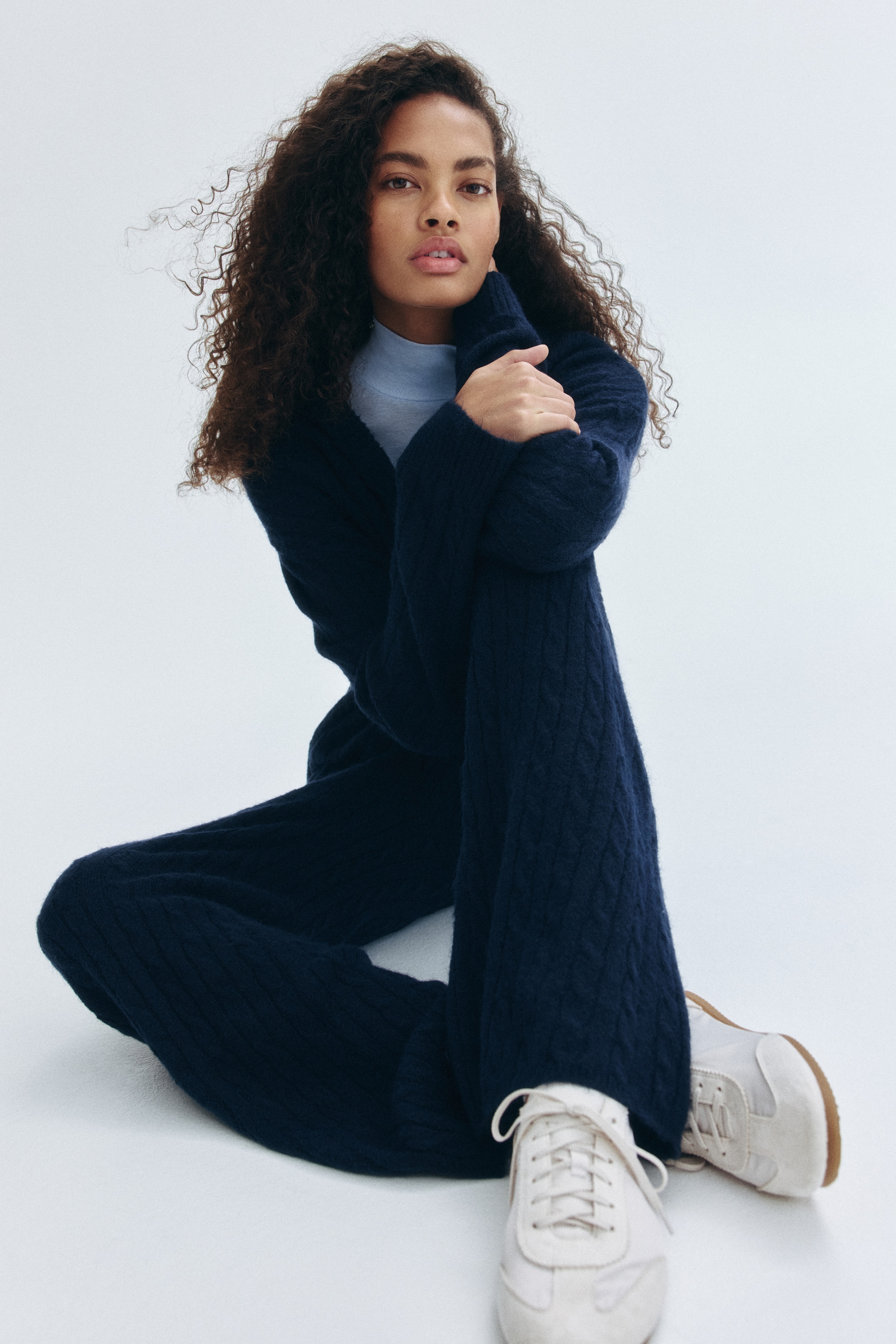 Cable-Knit Pants - Cream - Ladies | H&M US