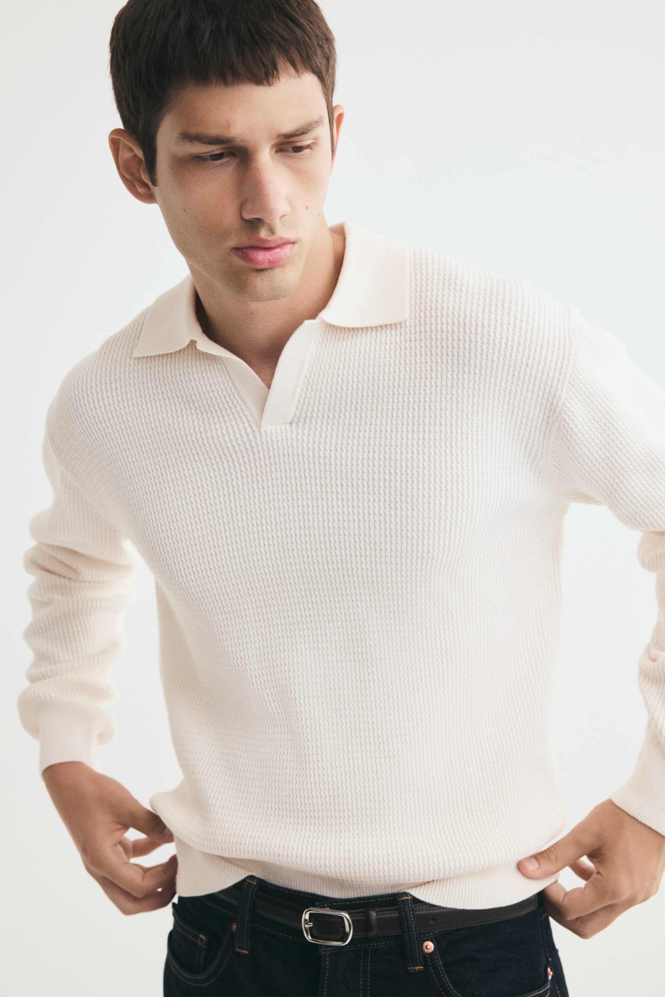 Relaxed-Fit Knit Polo Shirt