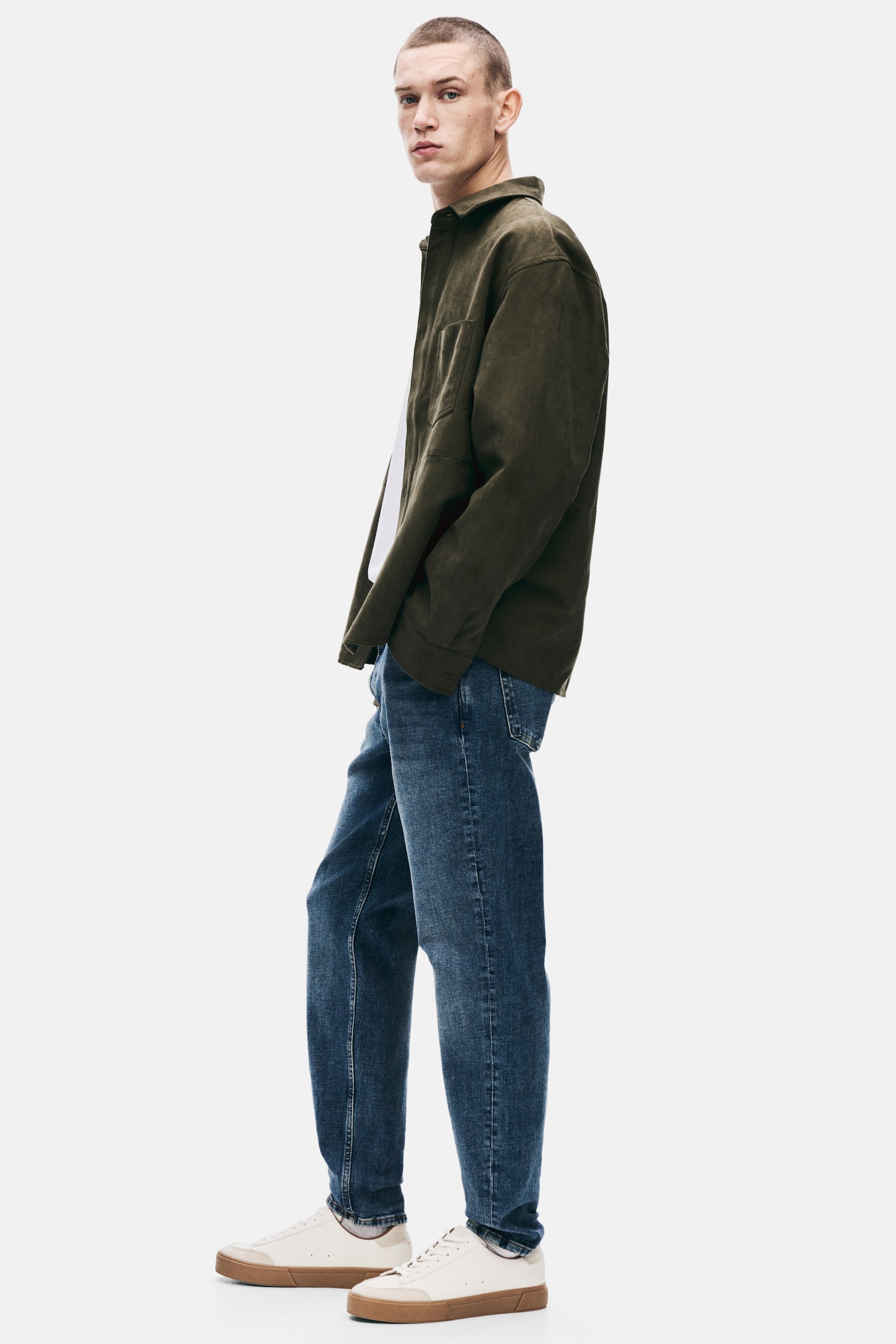 Tapered Regular Jeans - Blu denim/Blu denim scuro - 4