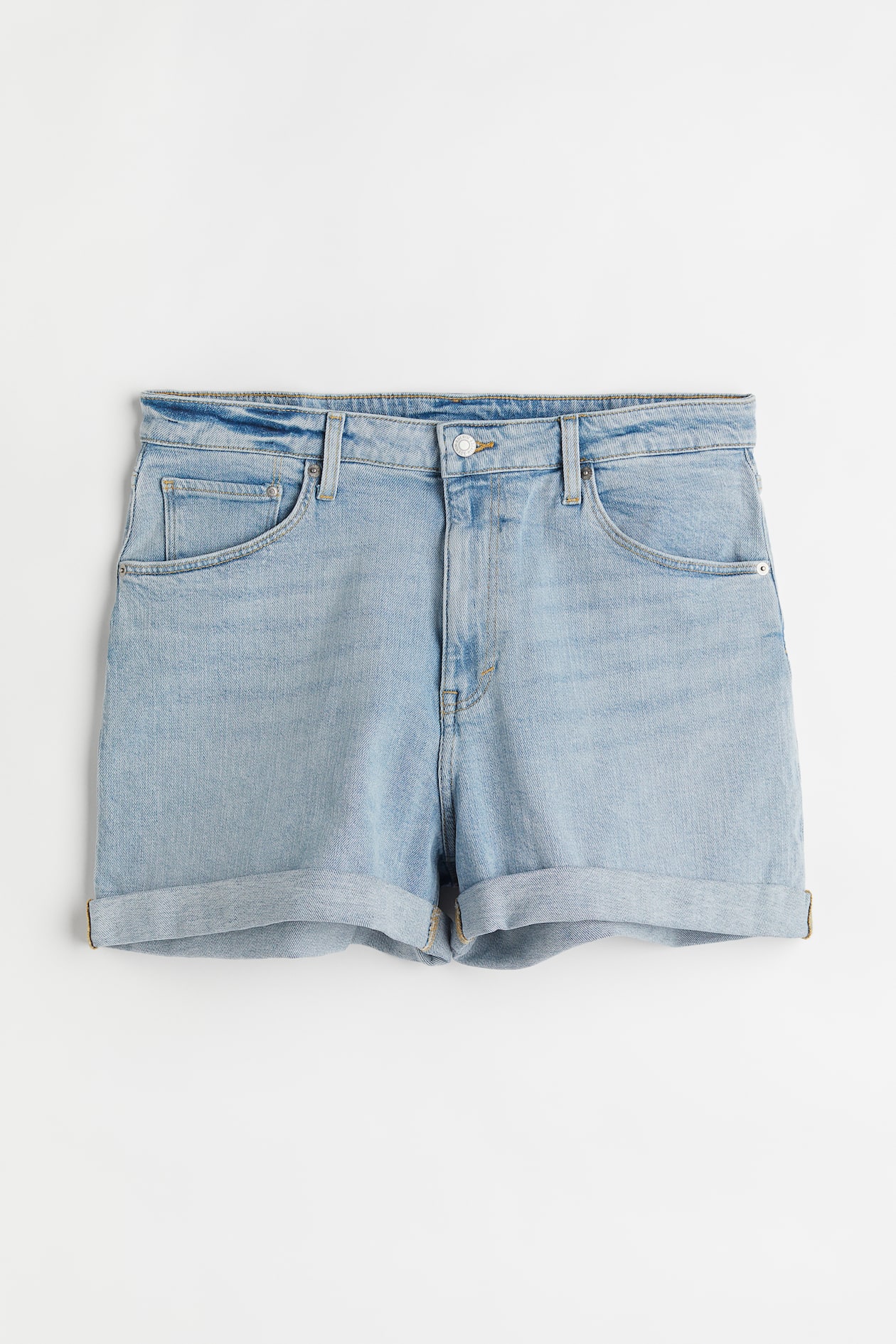 H&M+ Mom Ultra High Denim Shorts - High waist - Short - Light denim ...