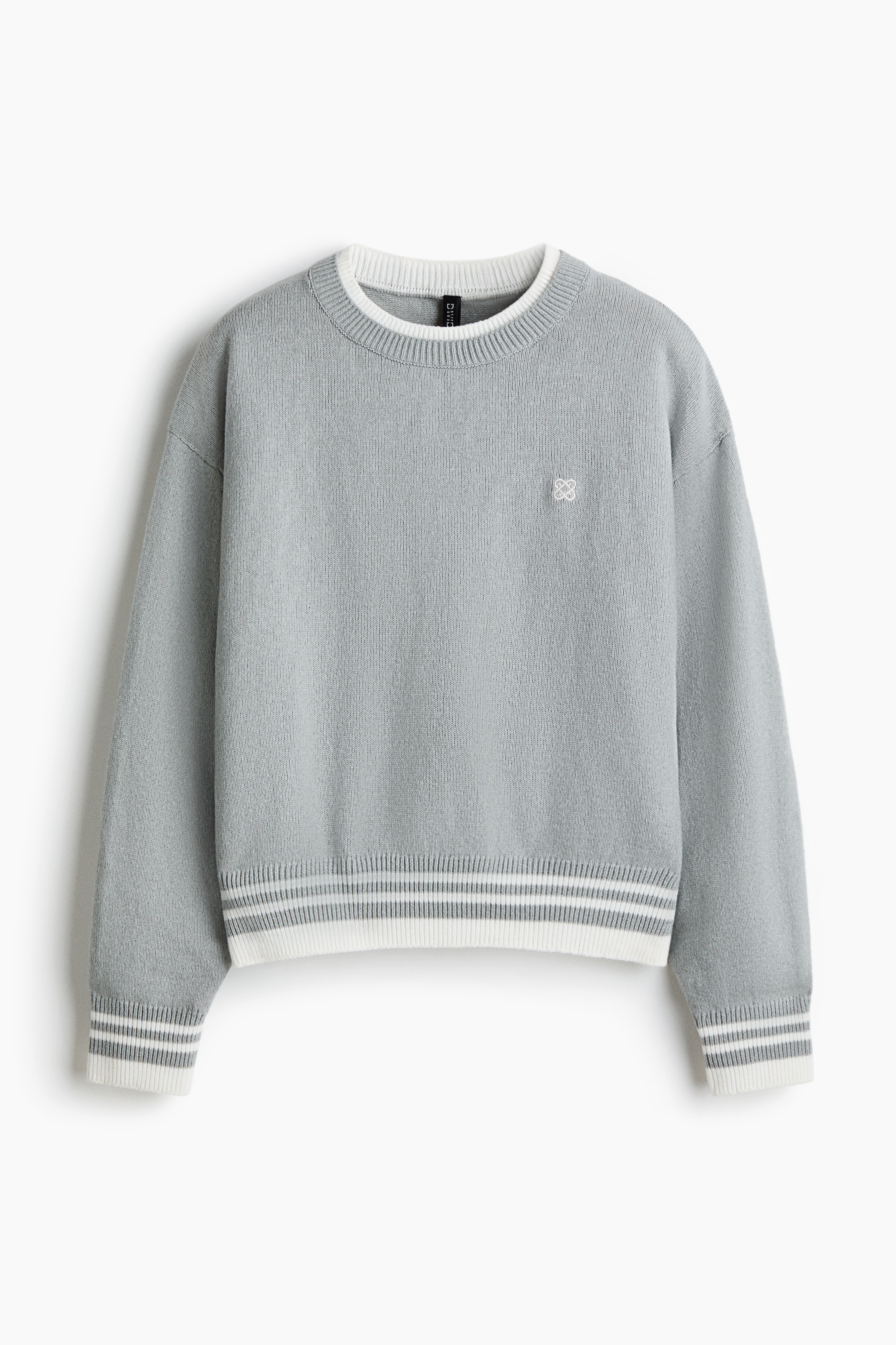 레이어드 룩 스웨터 - 라이트 그레이/다크 그레이