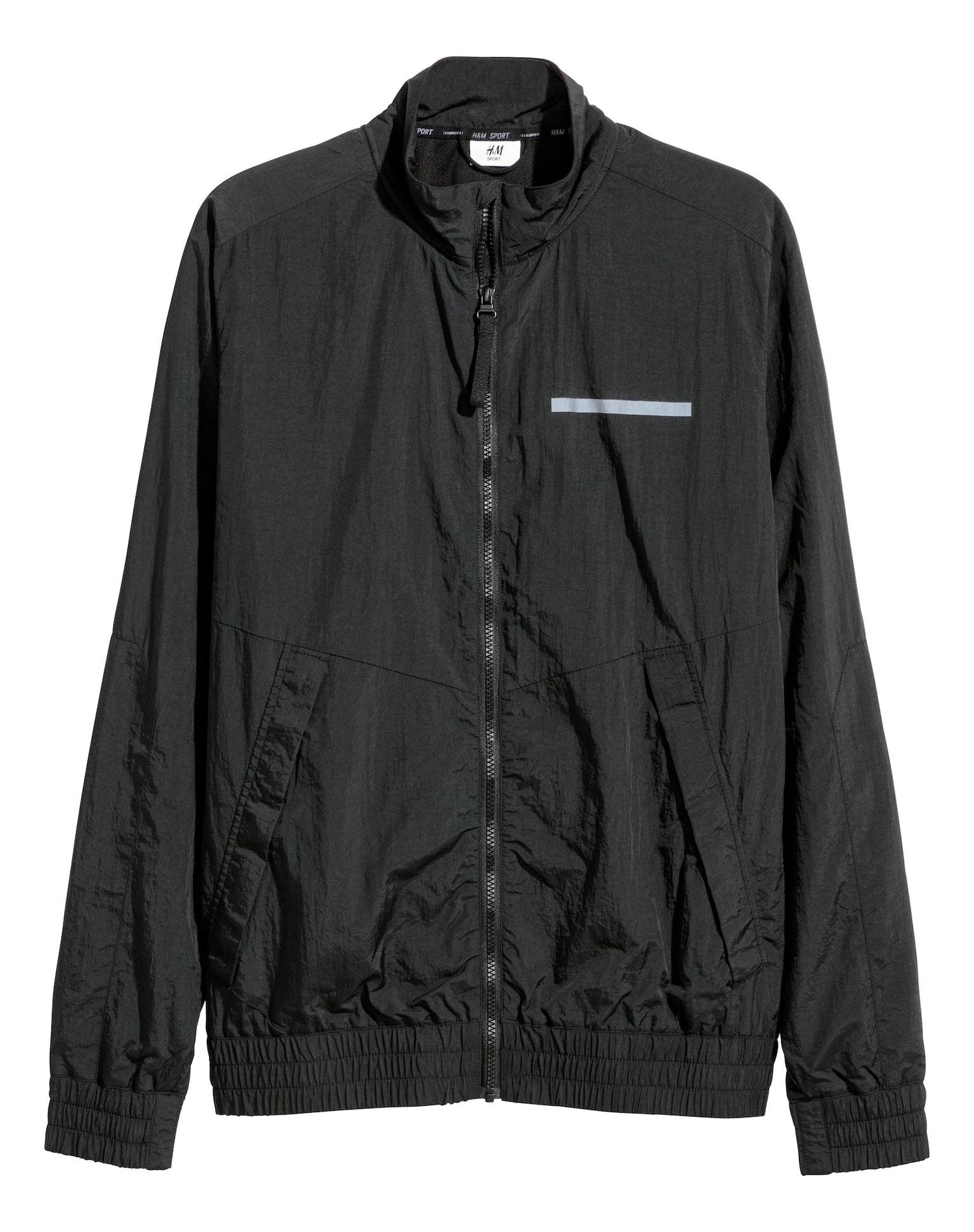 Nylon Track Jacket - Black - 1