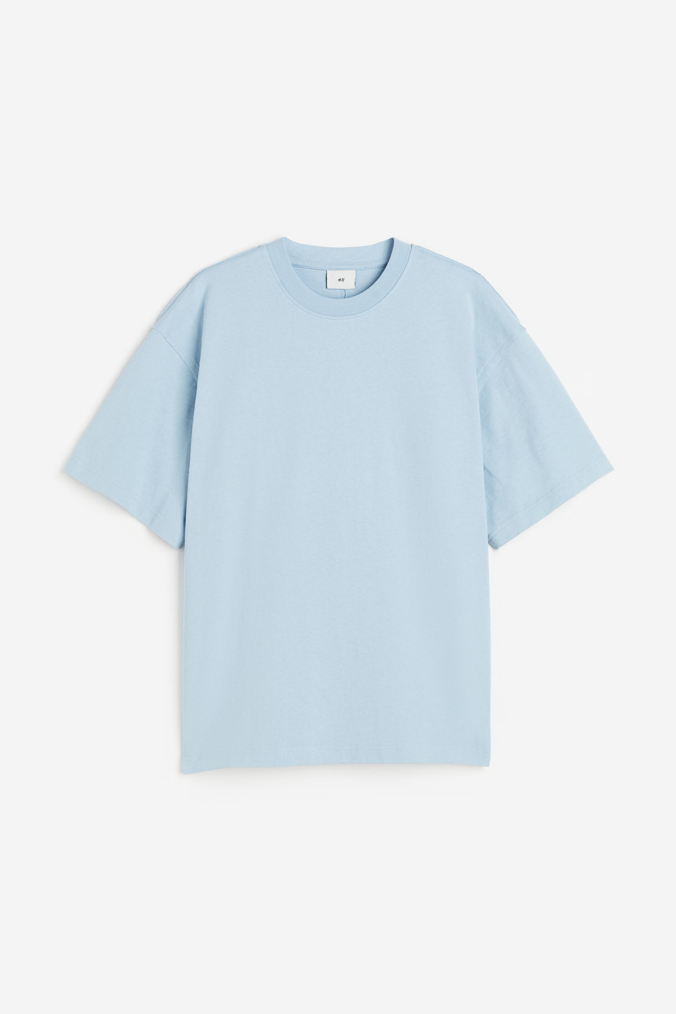 View larger image: Loose Fit T-shirt - Light blue - Men | H&M PH 1