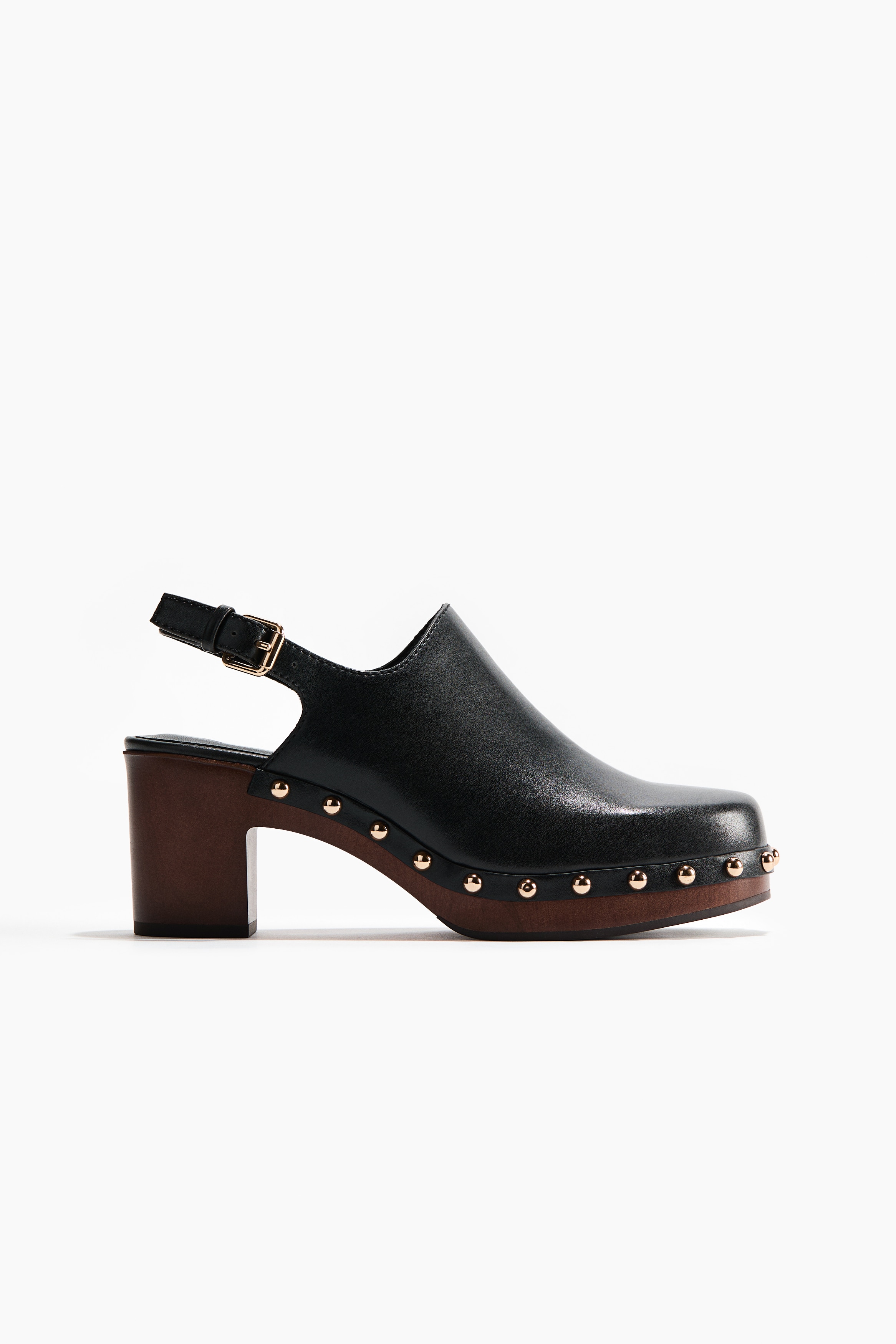 Heeled clogs - Black/Brown