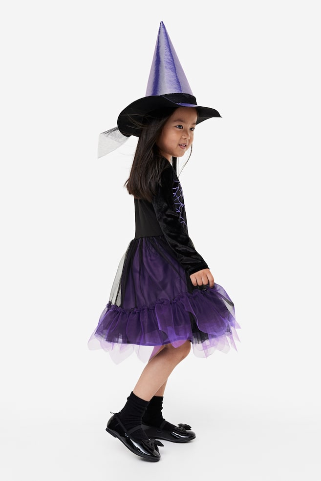Halloween fancy dress costume - Black/Purple/Pink/Skeleton/Orange/Pumpkin - 1