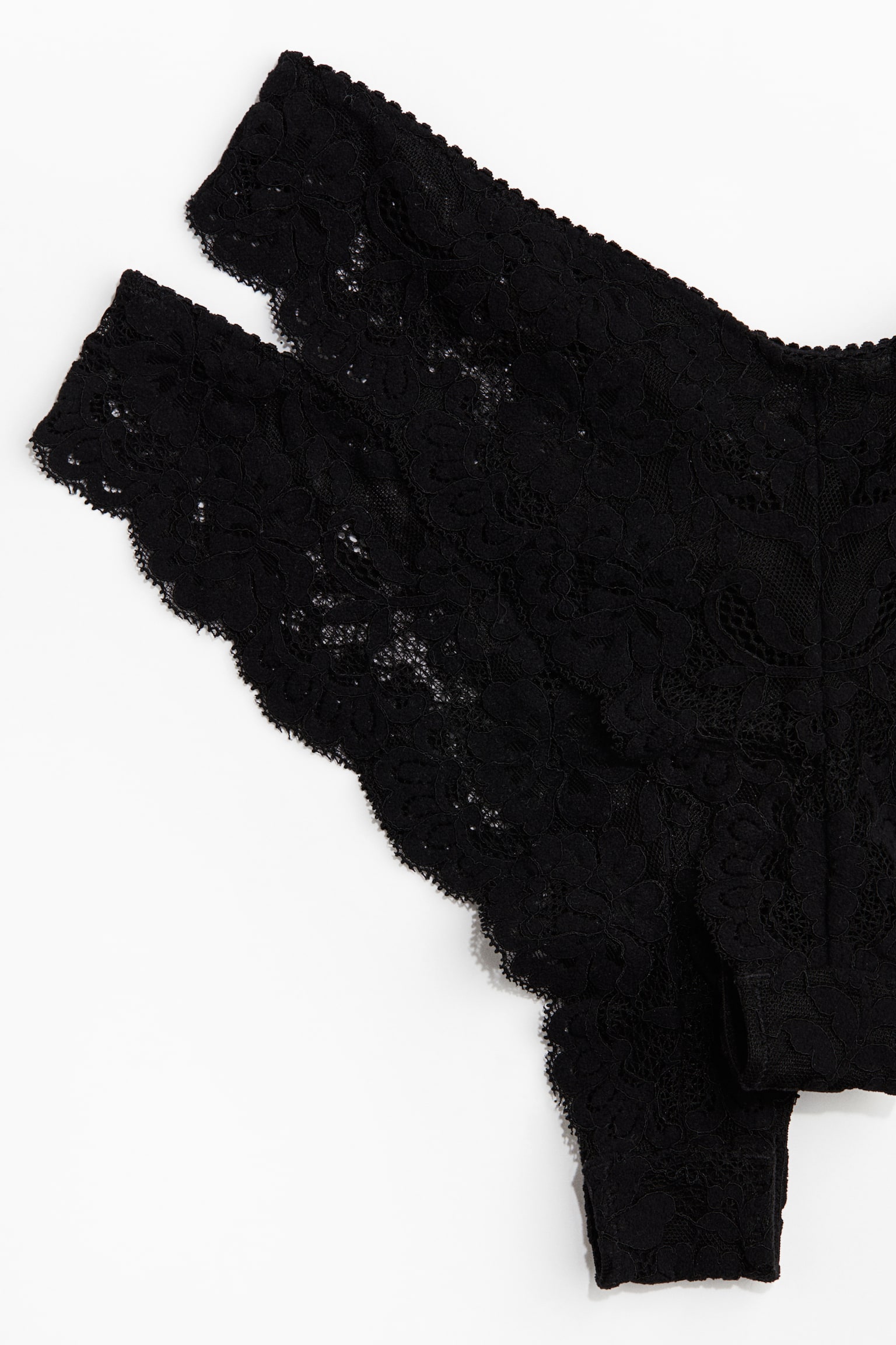 2-pack lace Brazilian briefs - Black/Pale beige - 6