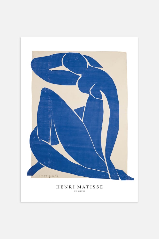 Nu Bleu II Poster - Beige/blue - 1
