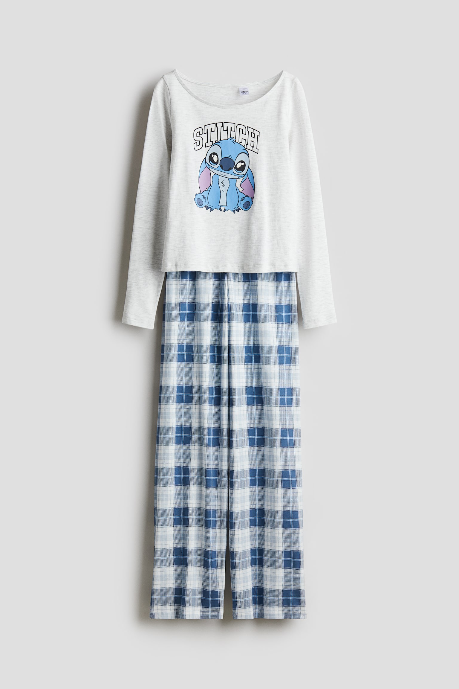 Wide-leg cotton pyjamas - Blue/Stitch - 1