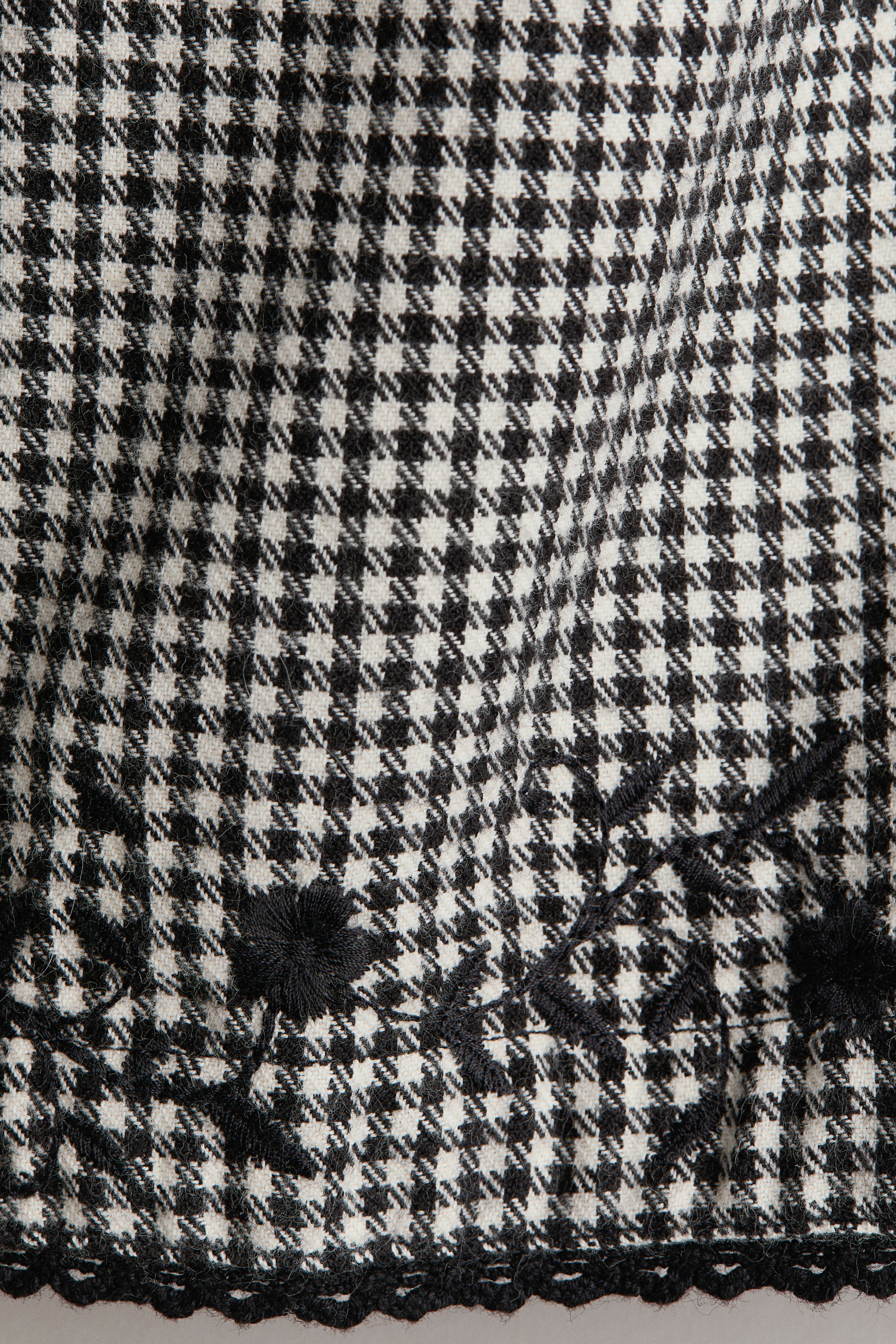 Pantalon en coton avec détails brodés