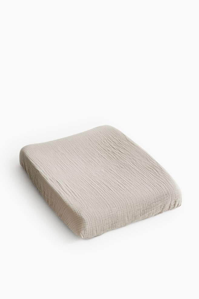 Muslin changing pad cover - Light mole/Light beige/Dusty pink - 1