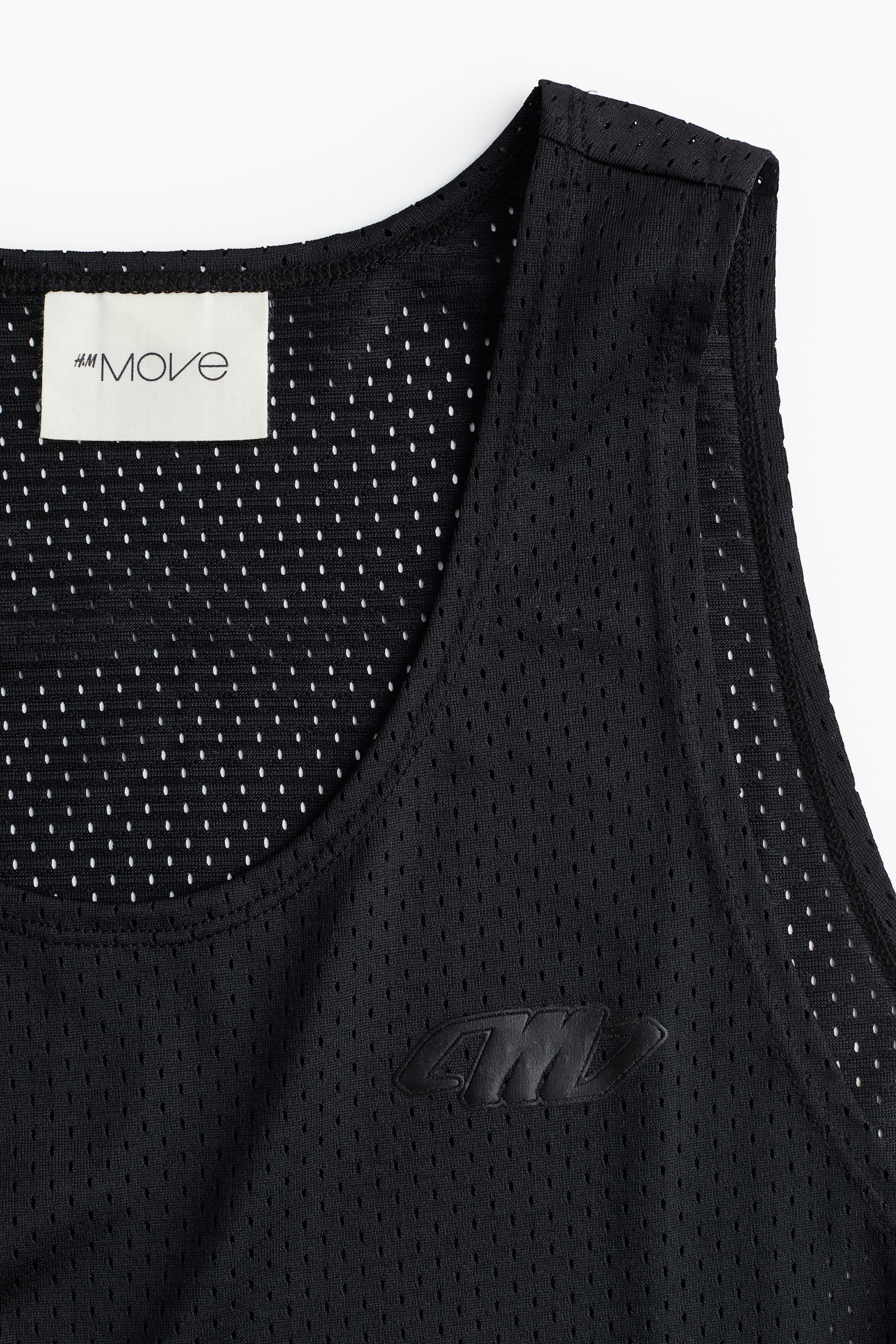 Oversized Fit Printed sports vest top in DryMove™ - Black - 5