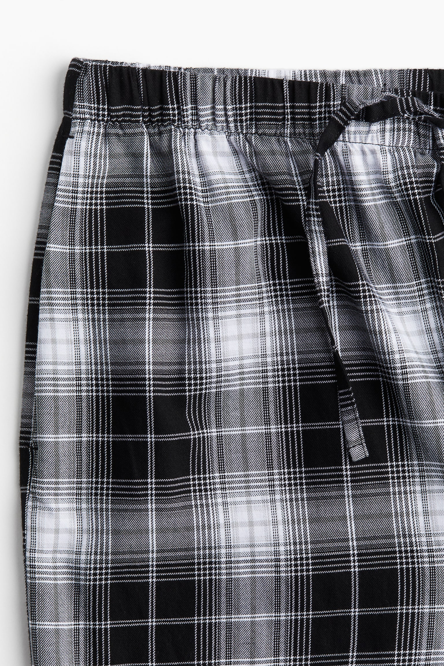 Cotton flannel pyjama bottoms - Black/Checked/Dark blue/Checked/Navy blue/Checked - 4