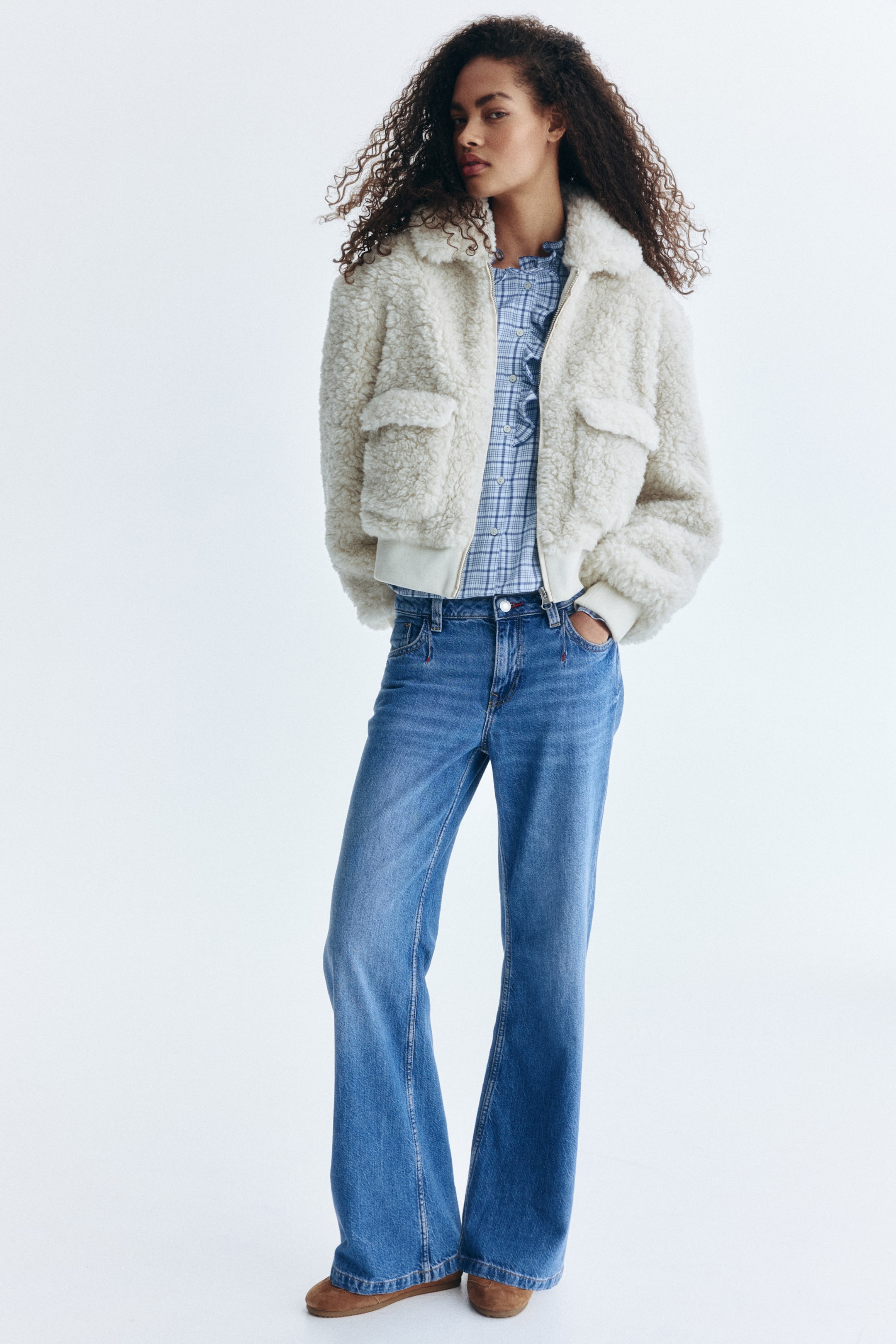 Visa större bild: Wide Regular Jeans - Denimblå - DAM | H&M SE 1